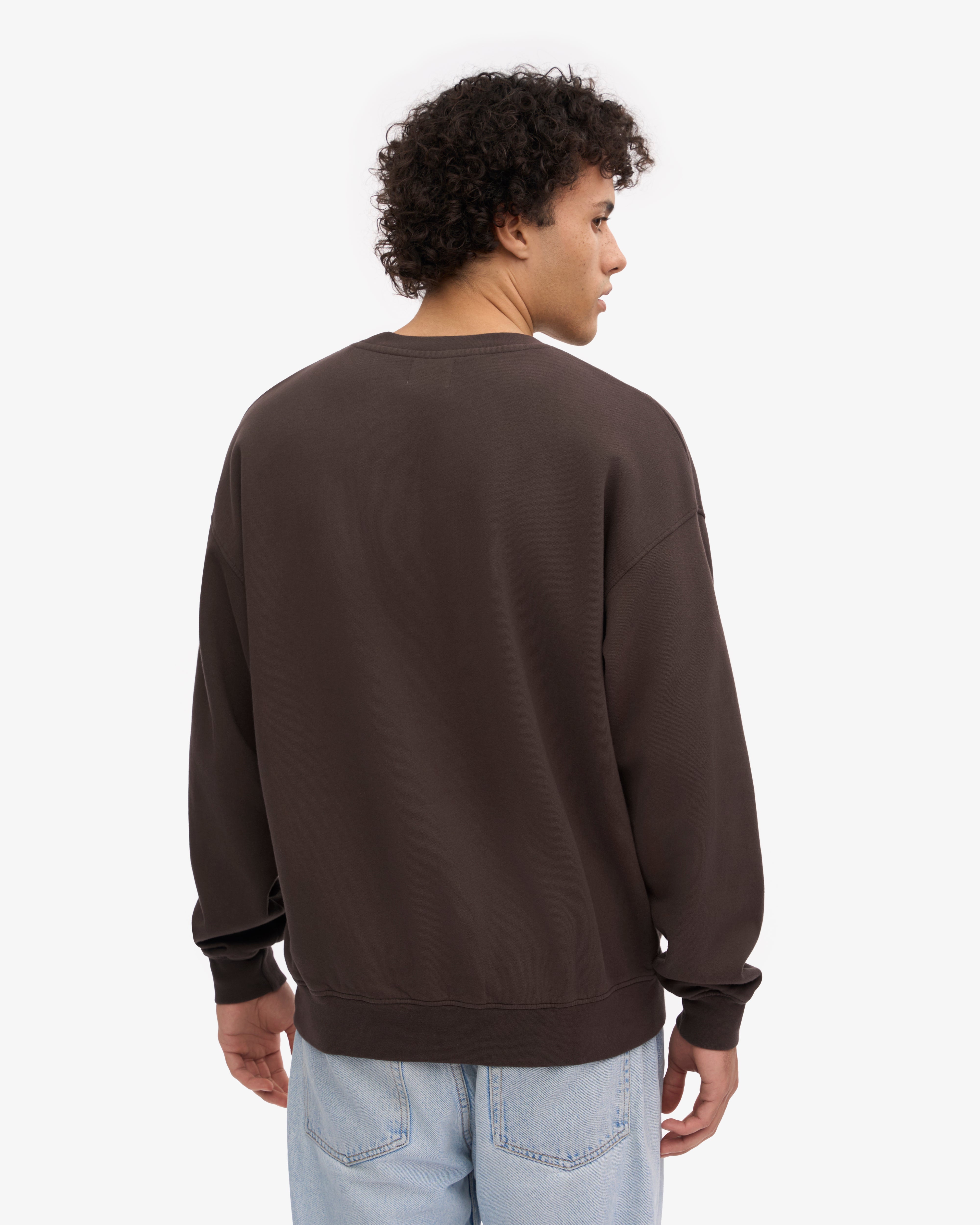 Organic Oversized Crewneck Sweatshirt - Coffee Brown | Soft & Comfortable Pullover for Men & Women | Perfect for Casual Wear, Lounging & Outdoor Activities
