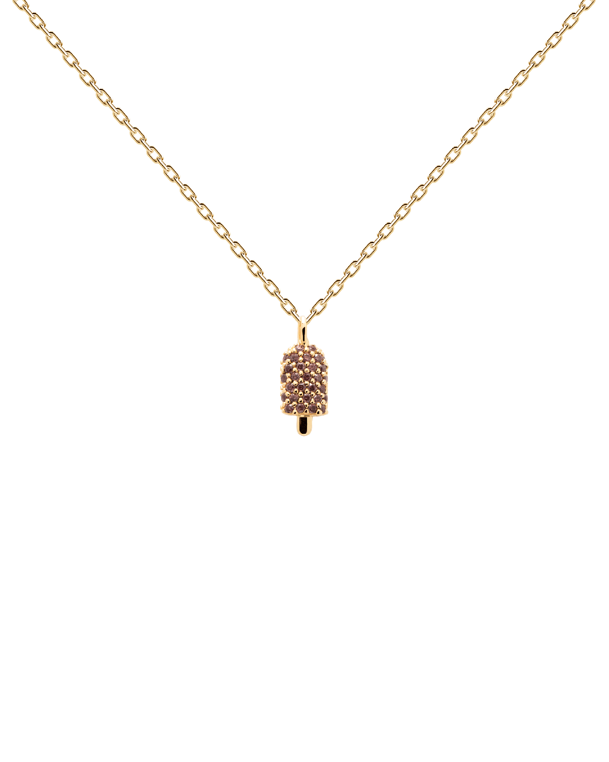 GRID Poposicle Gold Necklace for Women - Elegant 14K Gold Plated Pendant Necklace - Perfect Gift for Birthday, Anniversary & Valentine's Day - Trendy Jewelry for Everyday Wear & Special Occasions