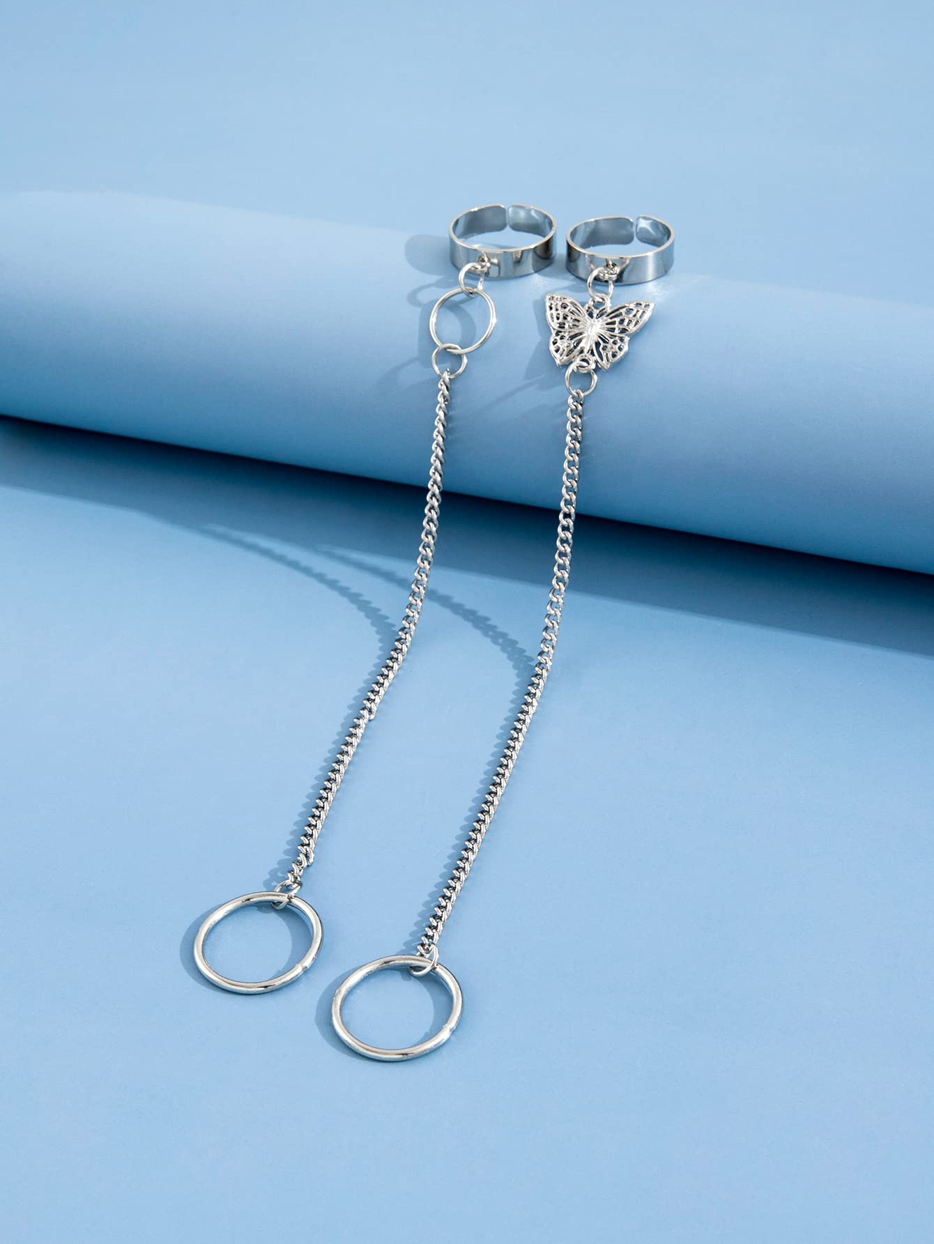 Stylish Boho Silver Metal Midi Finger Rings for Women & Girls - Set of 2 (rrsd14176r) | Perfect for Casual Wear, Parties & Fashion Accessories
