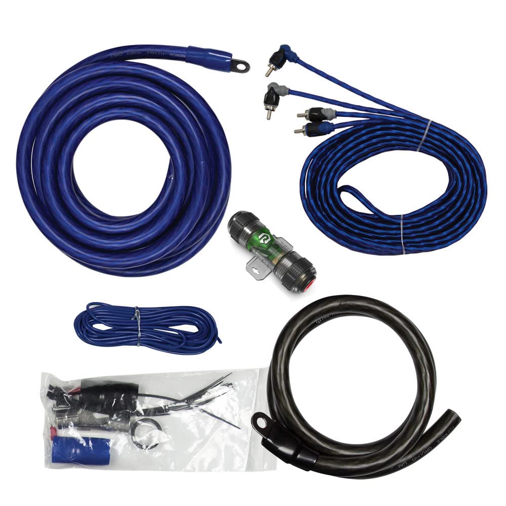 RAPTOR by Metra Electronics MID Series 2400W 1/0 AWG Amplifier Kit with RCA Cable - R4A01 | Car Audio Upgrade for Trucks & SUVs