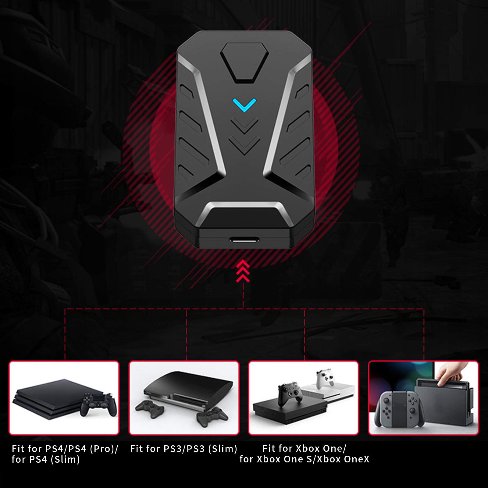 GOTOTOP Keyboard Mouse Adapter for PS3/Xbox360/Xbox ONE - Gaming Converter for PC & Console