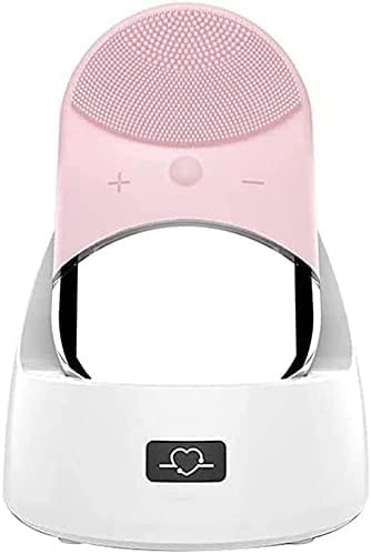 Waterproof Electric Facial Cleansing Brush with 5 Adjustable Speeds - Sonic Vibrating Face Brush for Deep Cleansing, Exfoliating & Skin Brightening | Gentle Massage for All Skin Types | Perfect for Daily Skincare & Travel (Pink)