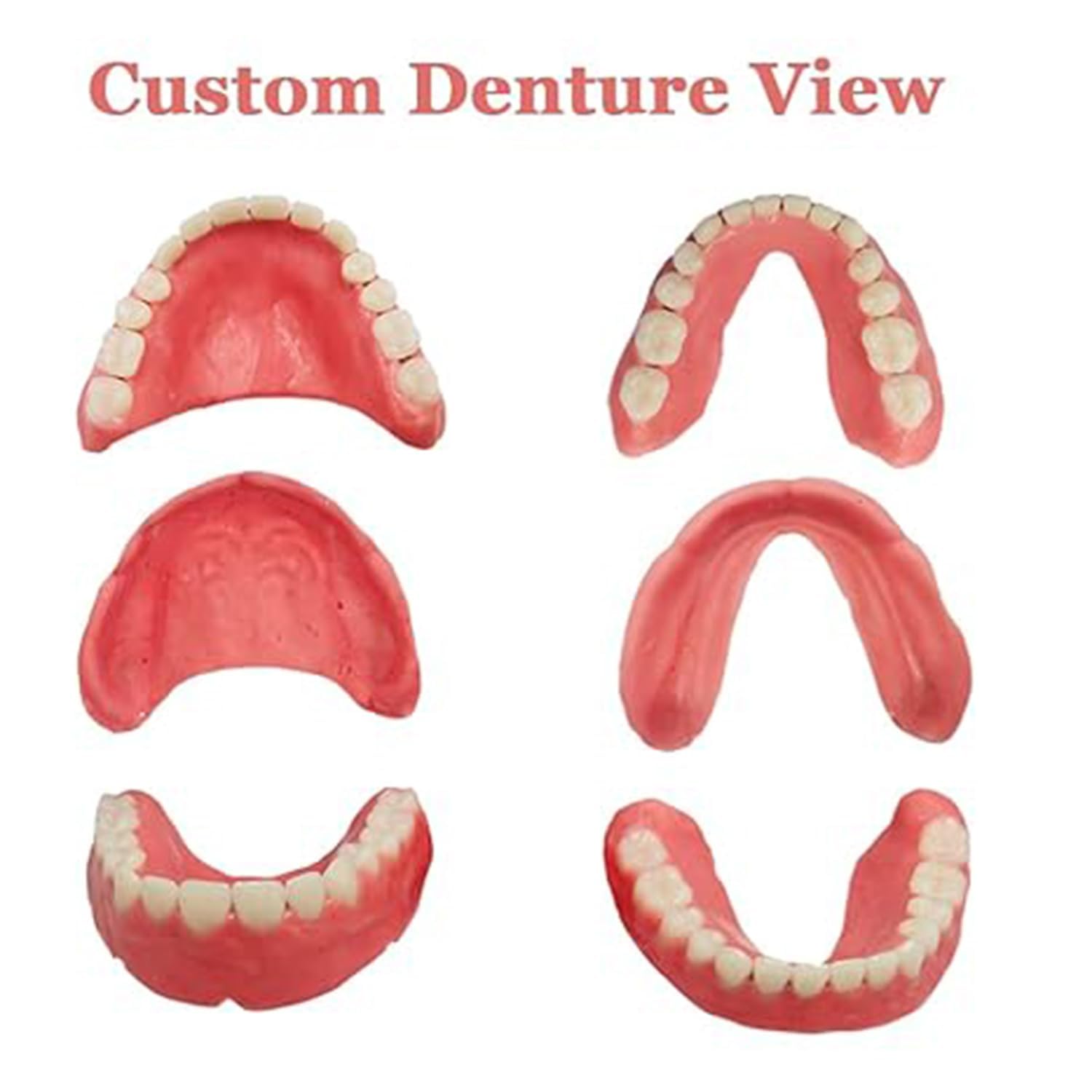 DIY Denture Kit - Full Set of Top & Bottom Fake Teeth for Missing Teeth Repair & Smile Enhancement | Easy & Convenient at Home | Perfect for Cosplay, Halloween, Costume Parties & Dental Emergencies