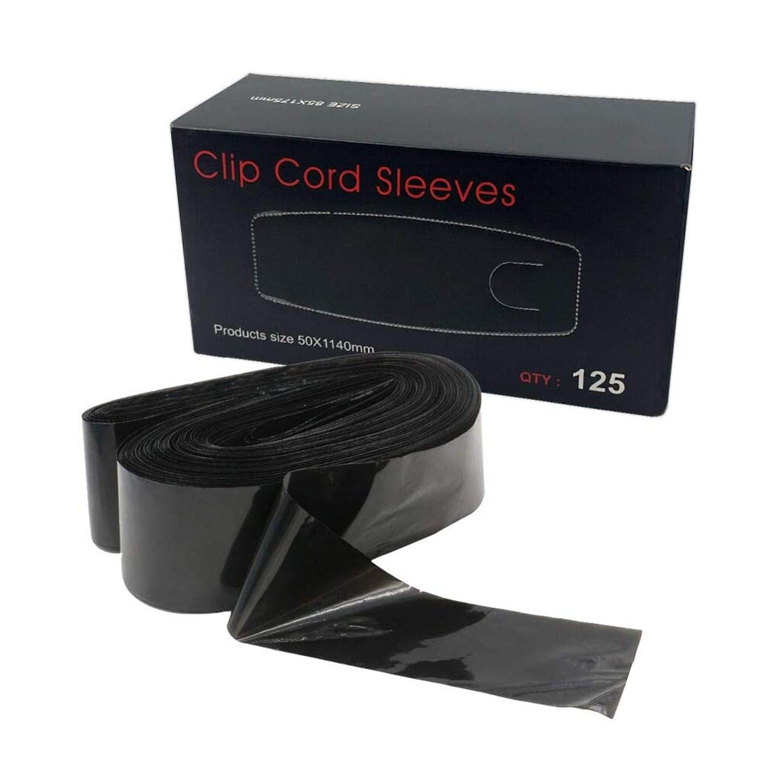 125pcs Black Tattoo Clip Cord Covers - Professional Tattoo Machine Pen Type Filter Bag for Tattoo Supplies & Equipment | Ideal for Tattoo Artists & Studio Organization