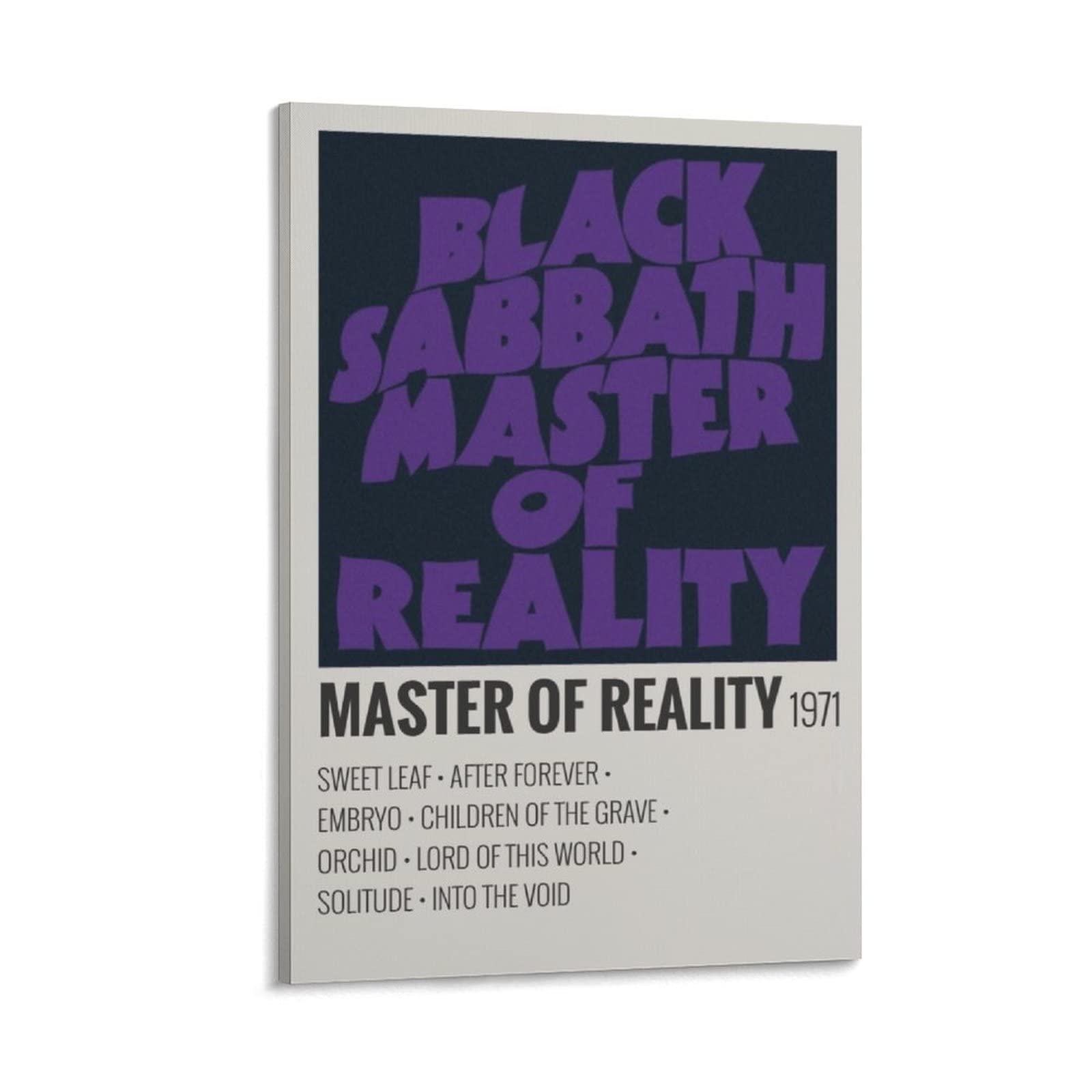 Black Sabbath - Master of Reality (1971) Vintage Rock Music Canvas Poster 12x18 inches (30x45cm) - Wall Art for Bedroom, Office & Man Cave Decor - Perfect Gift for Metal Fans & Music Lovers