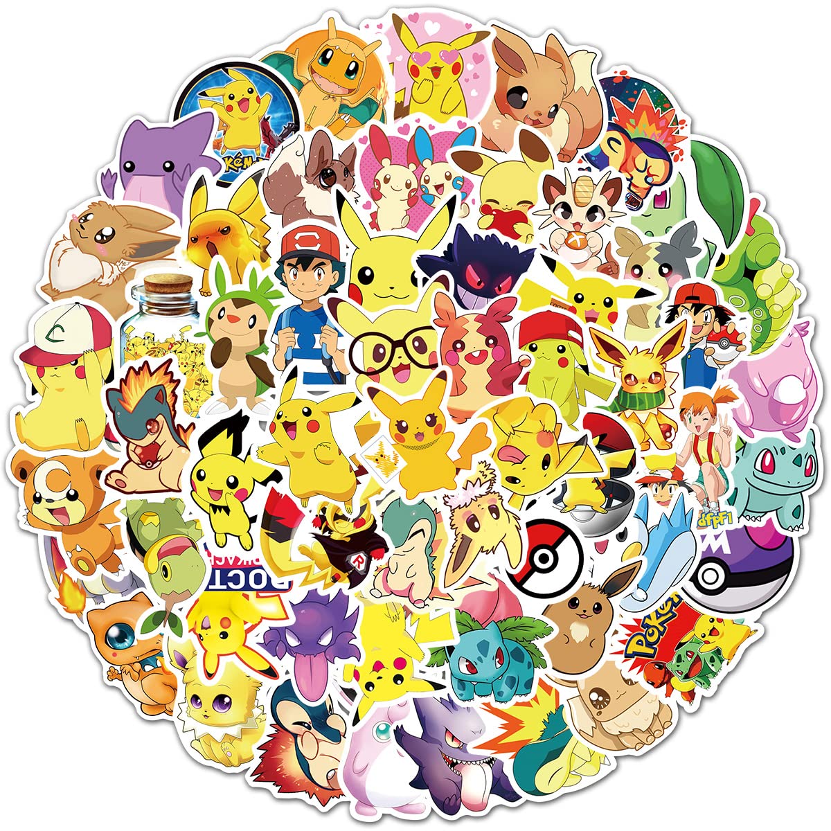 100Pcs Cute Anime Stickers - Waterproof Vinyl Decals for Water Bottles, Laptops, Skateboards, Hydro Flasks, Phones & Notebooks - Perfect for DIY Crafts, School Supplies & Personalizing Your Belongings