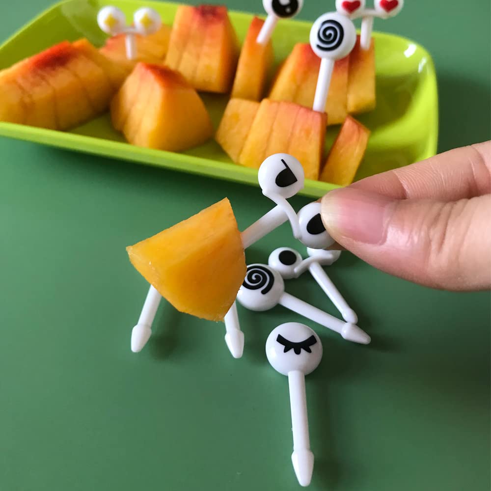 20-Piece Bento Box Fruit Picks Set - Cute Animal Eye Toothpicks for Kids Lunchbox, Sandwiches, Fruit, Melon Balls - Fun Food Decorations for School Lunches, Parties & Picnics