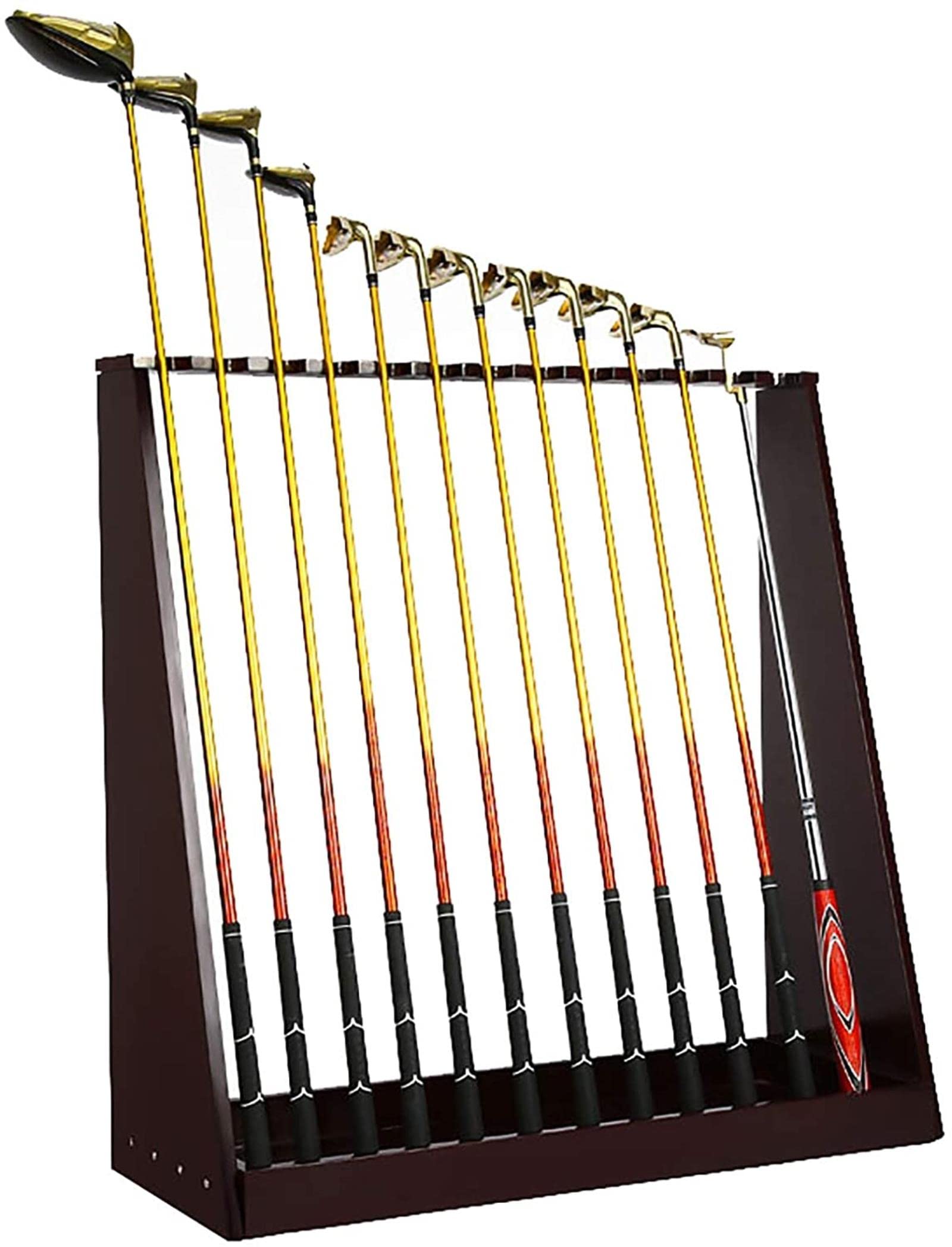 Wooden Golf Club Rack - 13 Putter Holder for Indoor/Outdoor Storage & Display