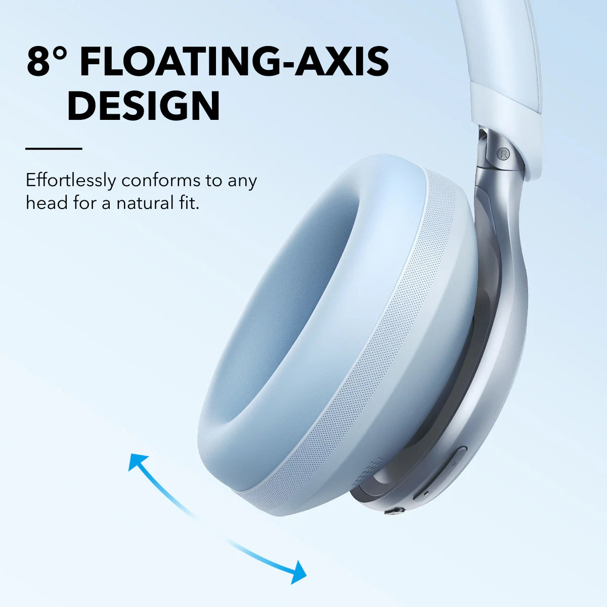 Space One Active Noise Cancelling Headphones - Wireless Bluetooth Over-Ear Headset with 40H Playtime, Hi-Fi Sound for Travel, Work & Gaming