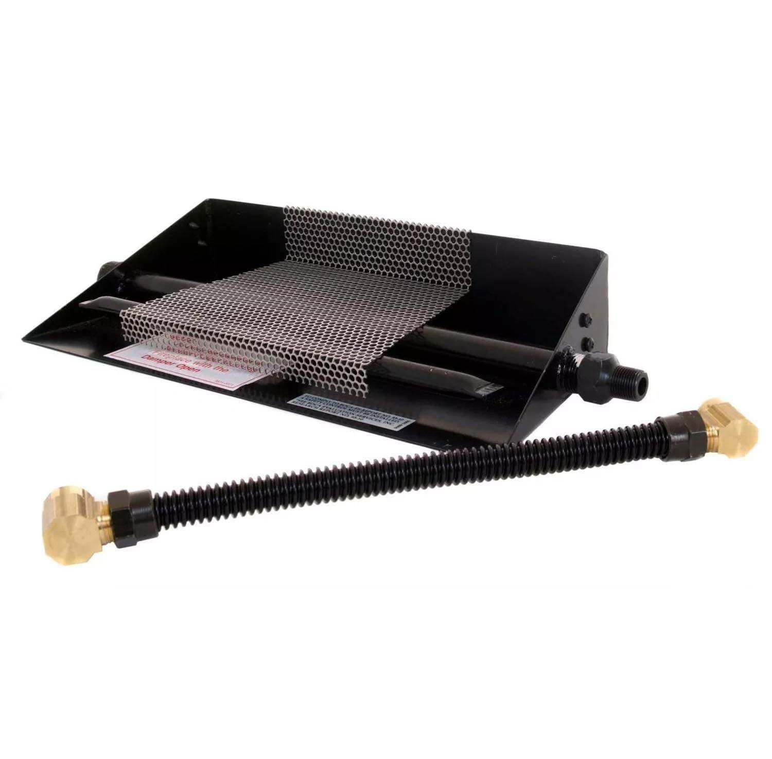 Real Fyre Vented Gas Fireplace Fire Glass Burner - 24 Inch ANSI Certified Natural Gas Burner with APK-17 Safety Pilot Kit | Perfect for Indoor Home Heating & Cozy Living Room Ambiance