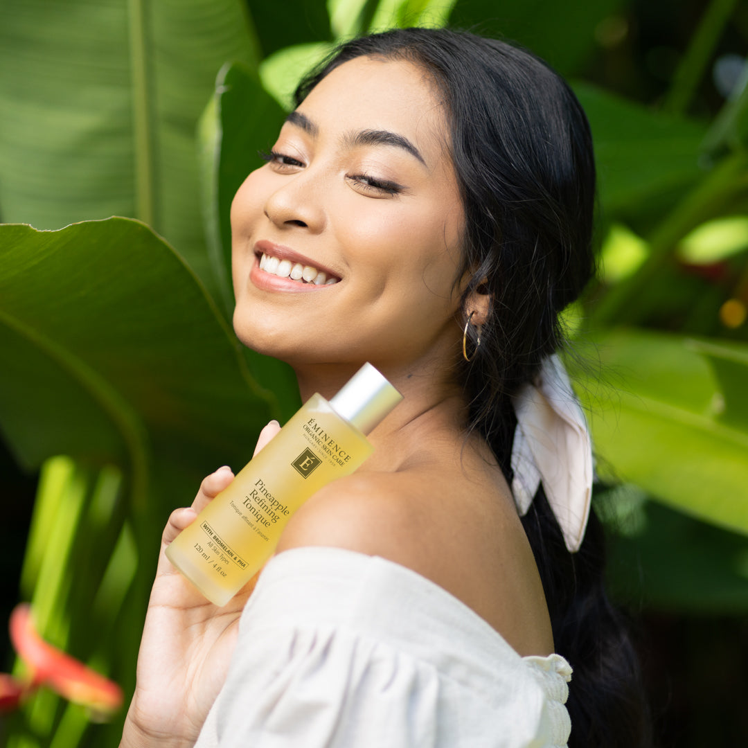 Eminence Organics Pineapple Refining Toner - Brightening & Exfoliating Facial Toner for Glowing Skin | Perfect for Daily Skincare Routine & Acne-Prone Skin