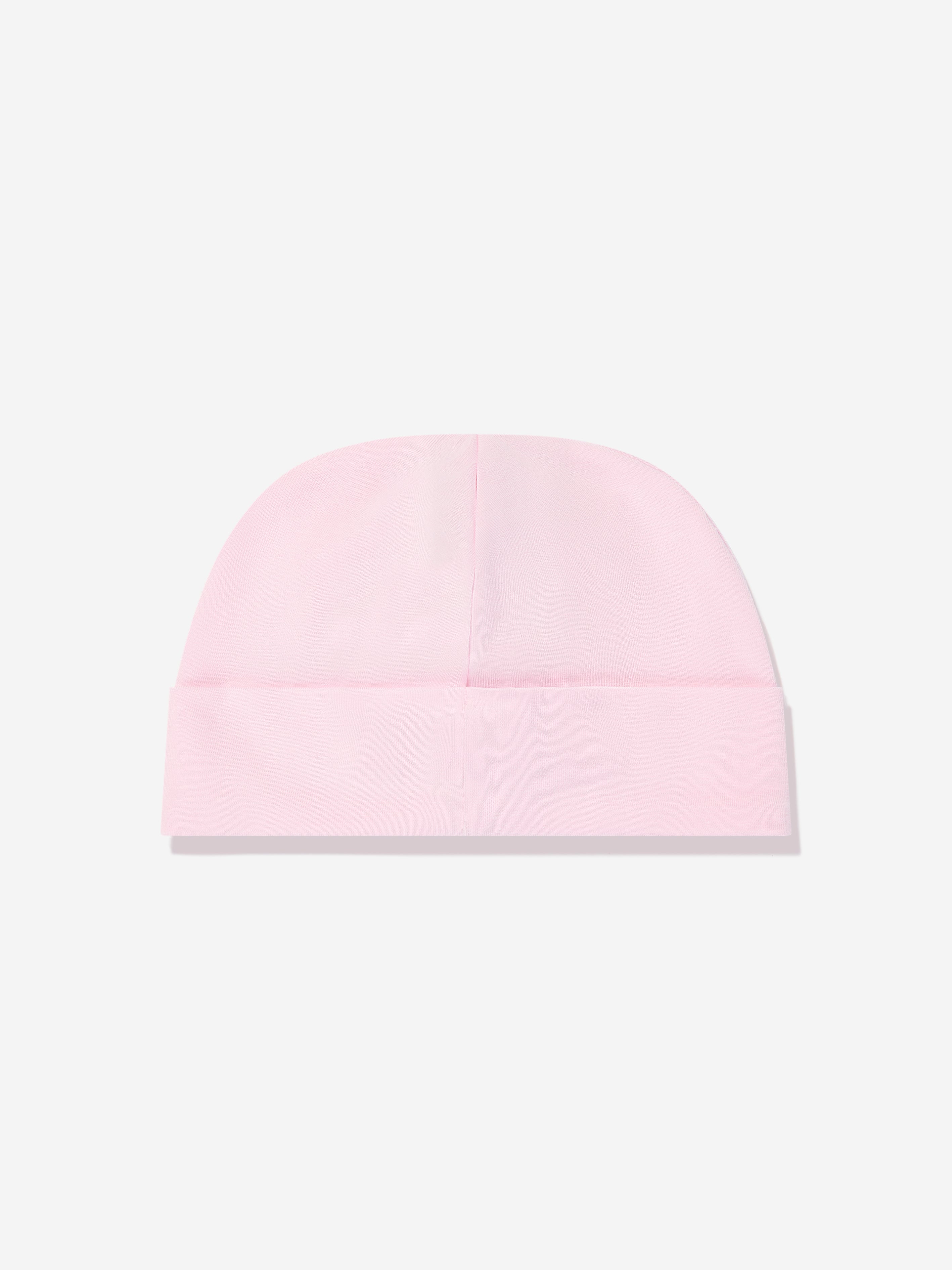Pink Embroidered Logo Beanie for Baby Girls - Soft Winter Hat for Newborns & Toddlers - Perfect for Outdoor Play, Photo Shoots & Cold Weather Protection