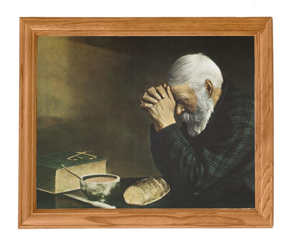 Catholic to the Max | Grace - Oak Framed Religious Art Print | Handmade in USA (16x20) | Perfect for Home Chapel, Church Decor & Gift Giving