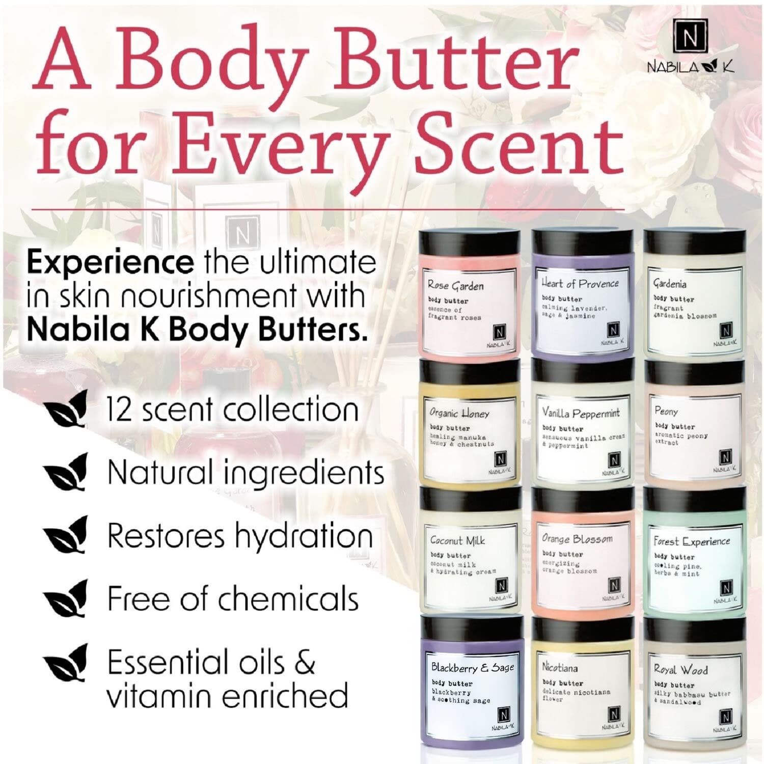 Natural Vanilla & Peppermint Body Butter - Deep Moisturizing Cream for Dry Skin - 9 oz Hydrating Daily Body Lotion with Organic Ingredients - Perfect for Winter Care & Spa Relaxation