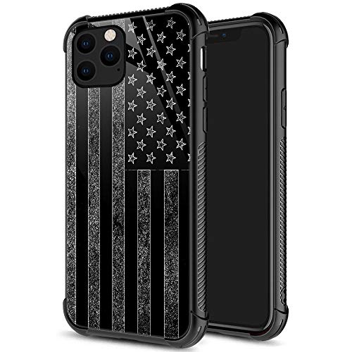 Black and white USA flag
