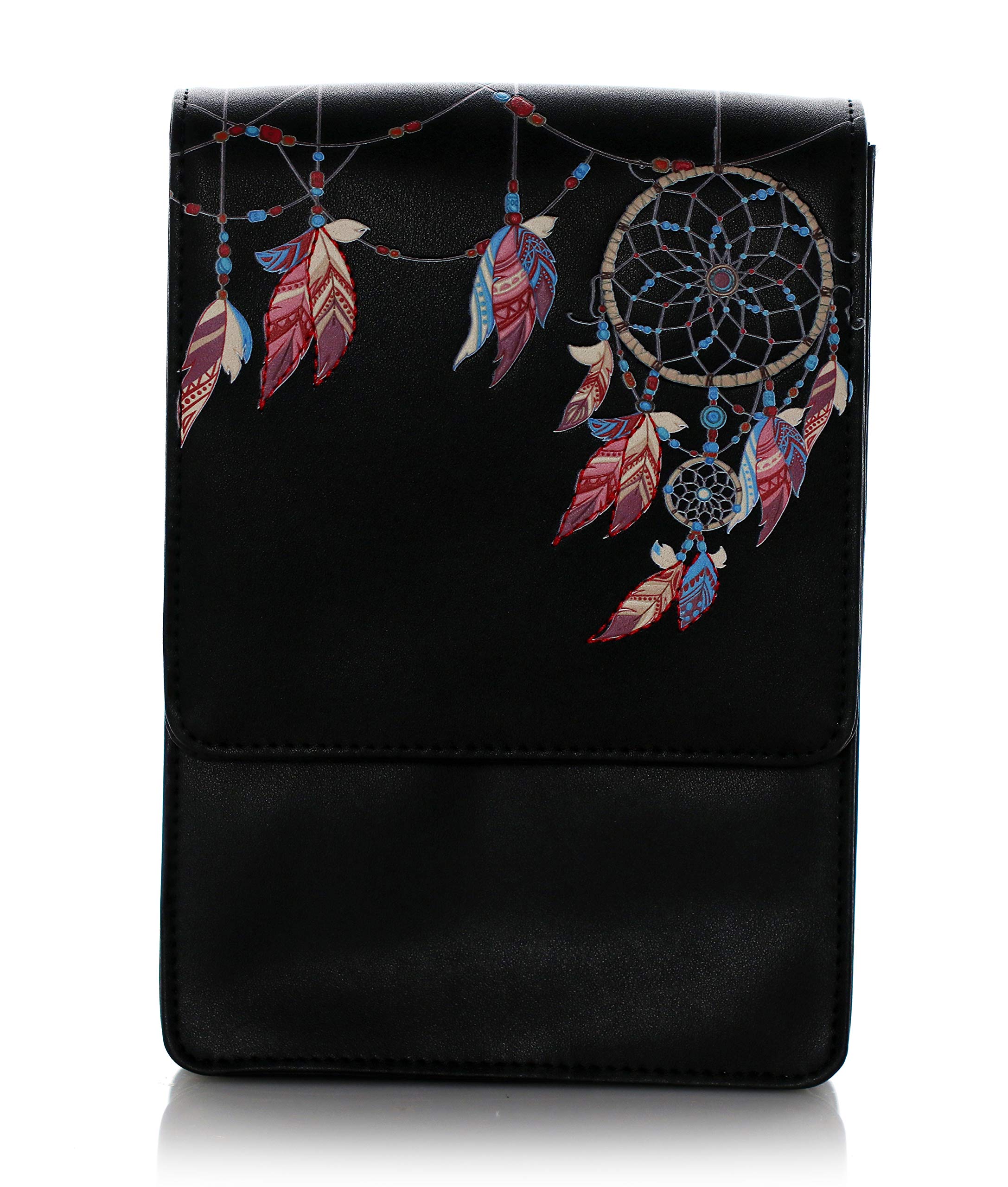 Dreamcatcher Crossbody Bag - Bohemian Shag Wear Purse for Women, Black | Perfect for Music Festivals, Travel & Everyday Boho Style