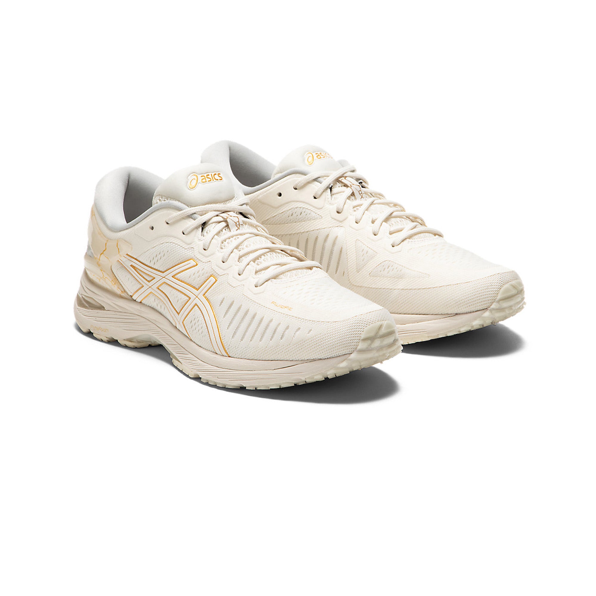 ASICS MetaRun Running Shoes 'Cream Pure Gold' - Lightweight Cushioned Sneakers for Men & Women - Perfect for Marathon Training, Jogging & Gym Workouts