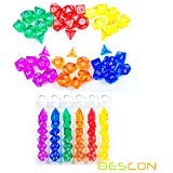 6x7 42pcs Assorted Translucent Colors