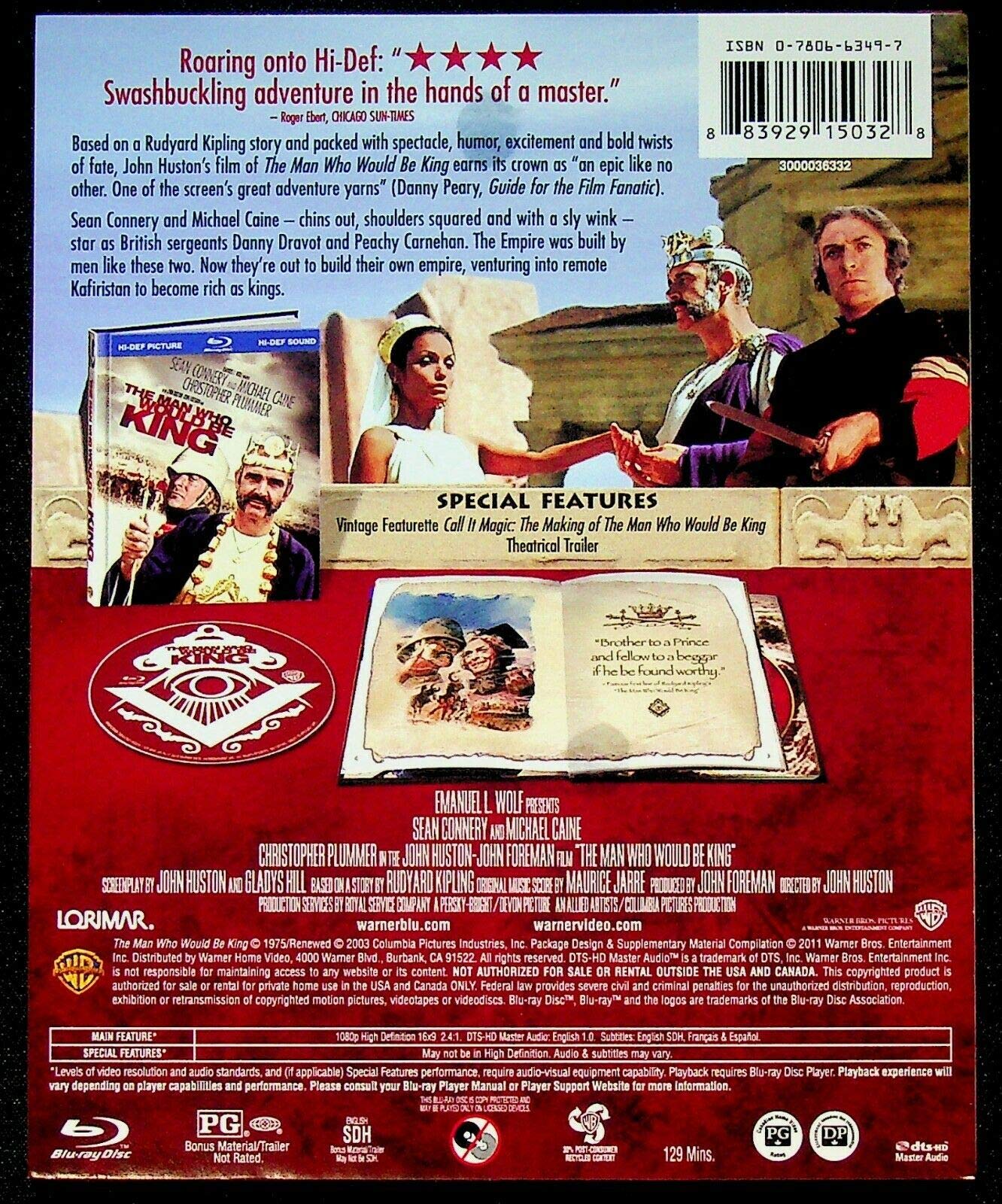 The Man Who Would Be King [Blu-ray Book] - Classic Adventure Film for Movie Collectors & Home Theater Enthusiasts