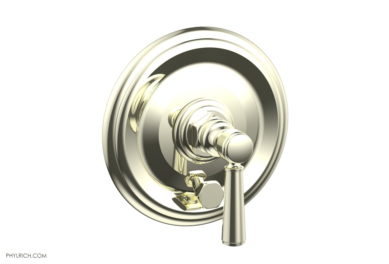 HEX TRADITIONAL Pressure Balance Shower Plate with Diverter and Handle Trim Set 4 096 - Chrome Finish Bathroom Fixture for Modern & Traditional Homes | Perfect for Master Bath, Guest Bath & Spa Renovations