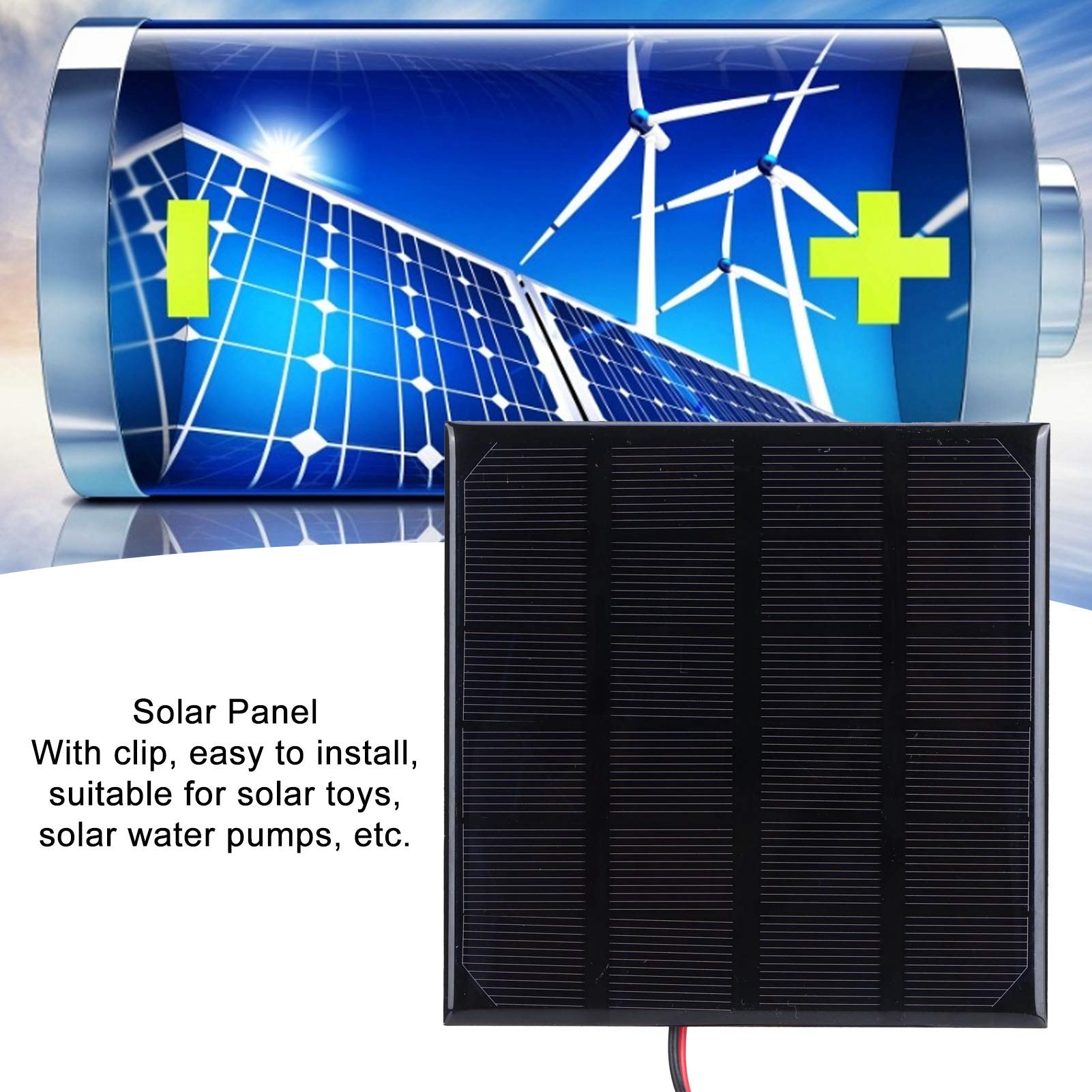 High Efficiency Monocrystalline Solar Panel Charger - Portable Solar Power for Outdoor Lights, Displays, Toys & Water Pumps | Ideal for Camping, Emergency Power & Off-Grid Applications