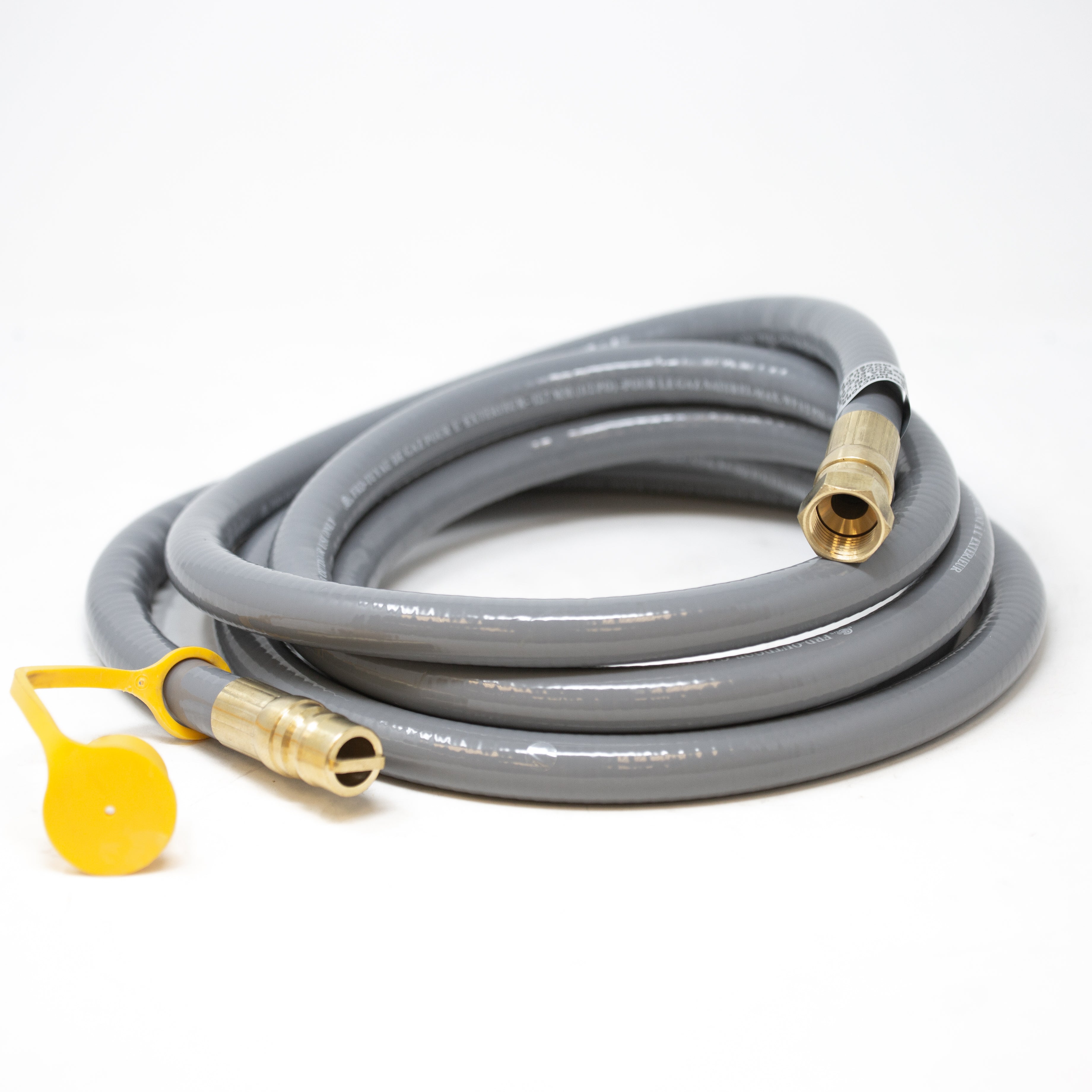 10' Natural Gas Hose with Storage Strap - Flexible & Durable for Grills, Fire Pits & Outdoor Appliances