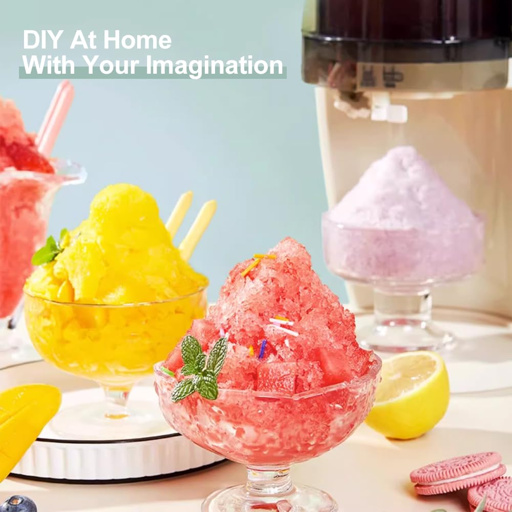Premium Snow Cone Maker & Shaved Ice Machine - 120V 45W Electric Slushy Maker (White) - Perfect for Home Parties, Summer Treats, and Small Business Use