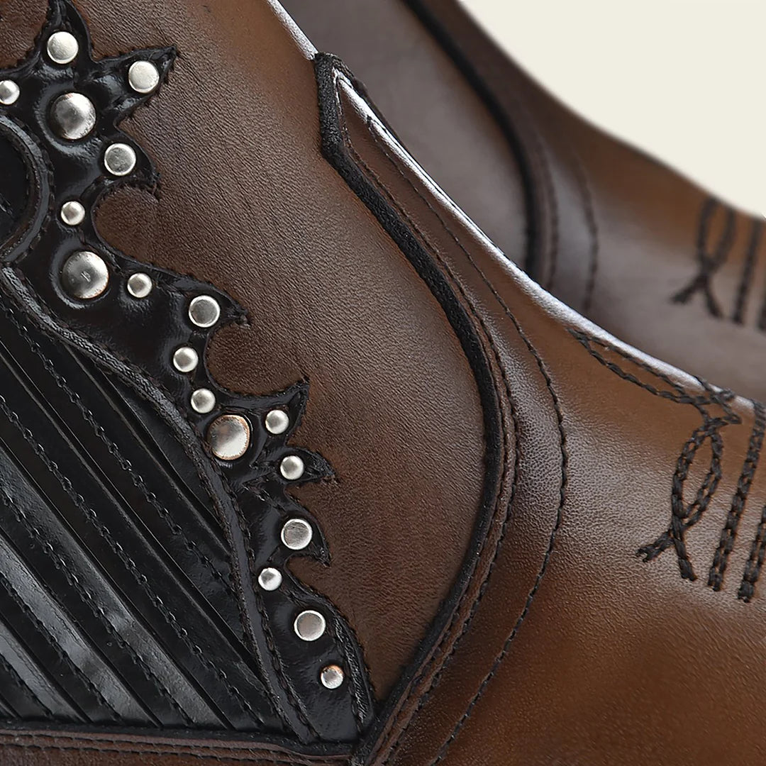 Women's Cuadra Brown Western Cowgirl Ankle Boots - Genuine Cowhide Leather Booties for Country Style & Riding - Perfect for Rodeo, Line Dancing & Casual Outfits