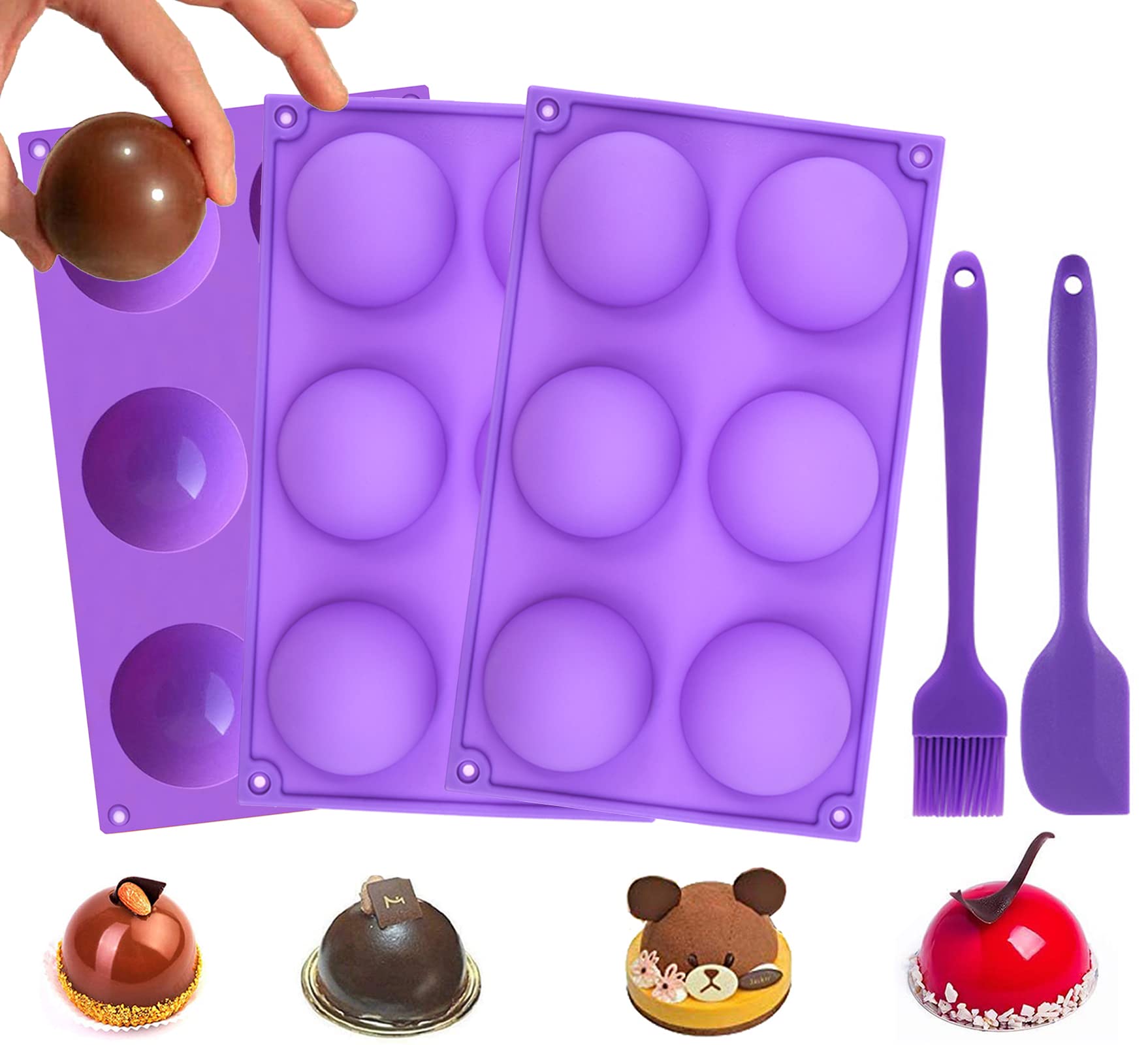 Premium Silicone Hot Chocolate Bomb Mold Set - 2.5