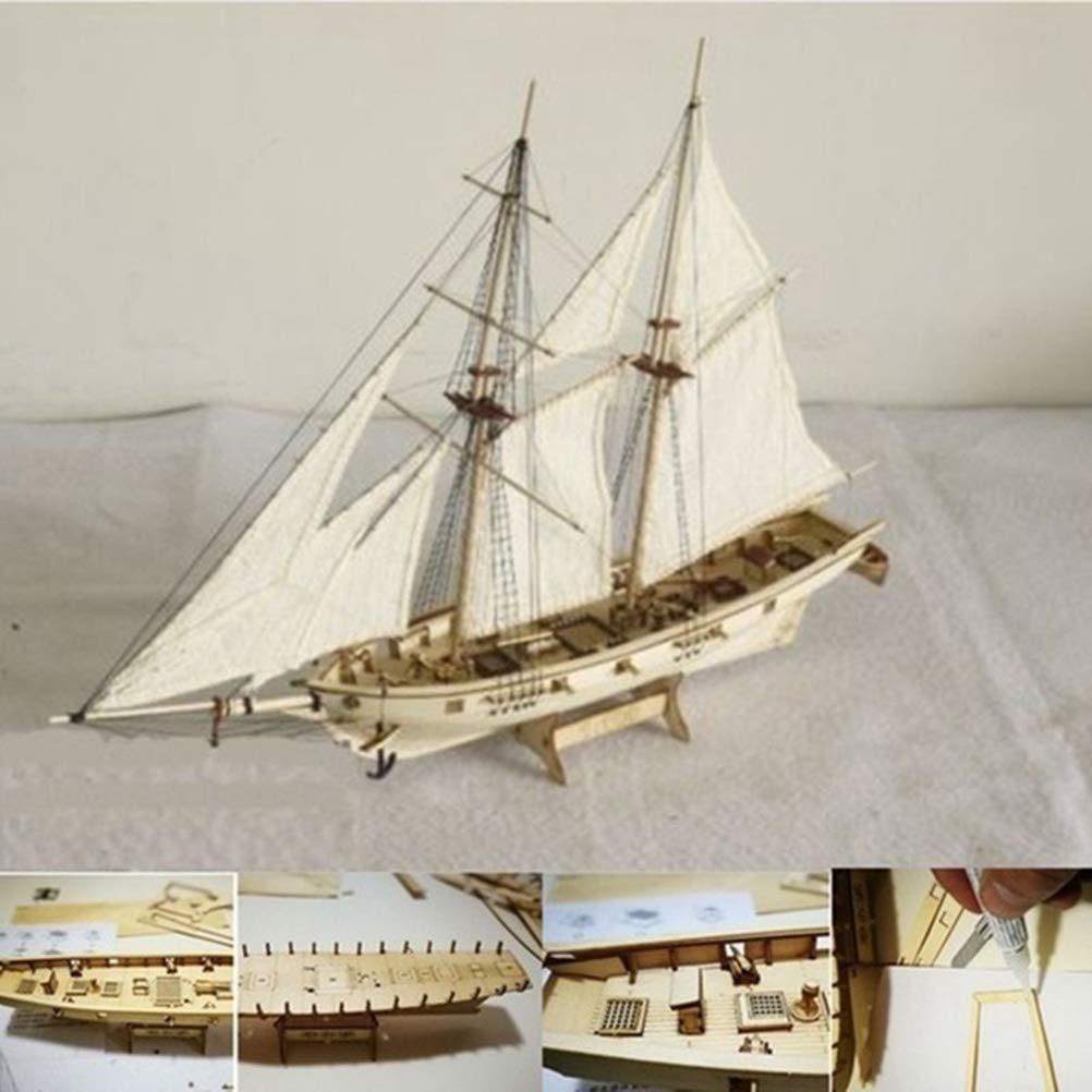 3D Wooden Pirate Ship Model Kit - DIY Nautical Decor Large Puzzle for Adults & Kids | Perfect Birthday Gift for Men, Women & Teens | Home Office Decoration, Collectible Display & STEM Learning Toy