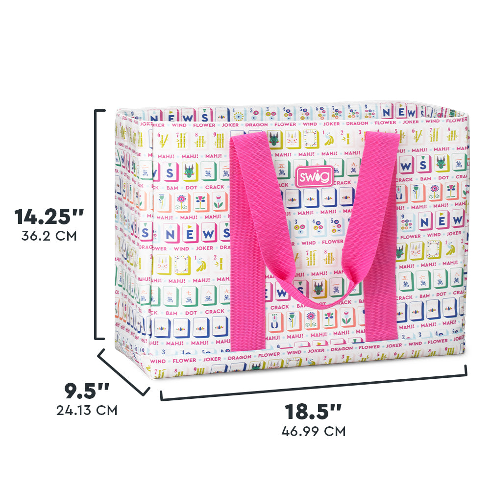 Large Mahjong Tote Bag for Women - Spacious & Stylish Carryall for Travel, Shopping & Beach - Perfect Gift for Mahjong Lovers