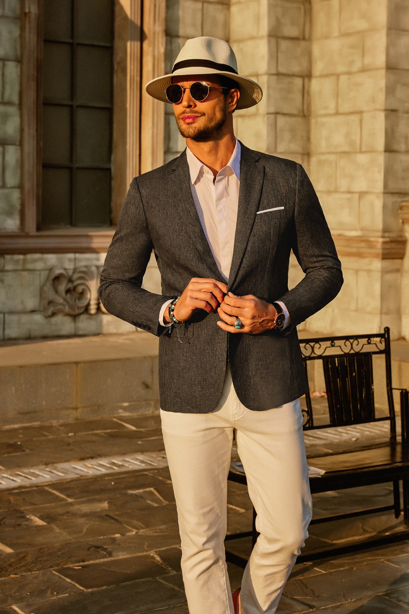 Men's Lightweight Casual Blazer - Single Button Business Suit Jacket for Office, Wedding & Formal Events | Breathable & Comfortable Sport Coat