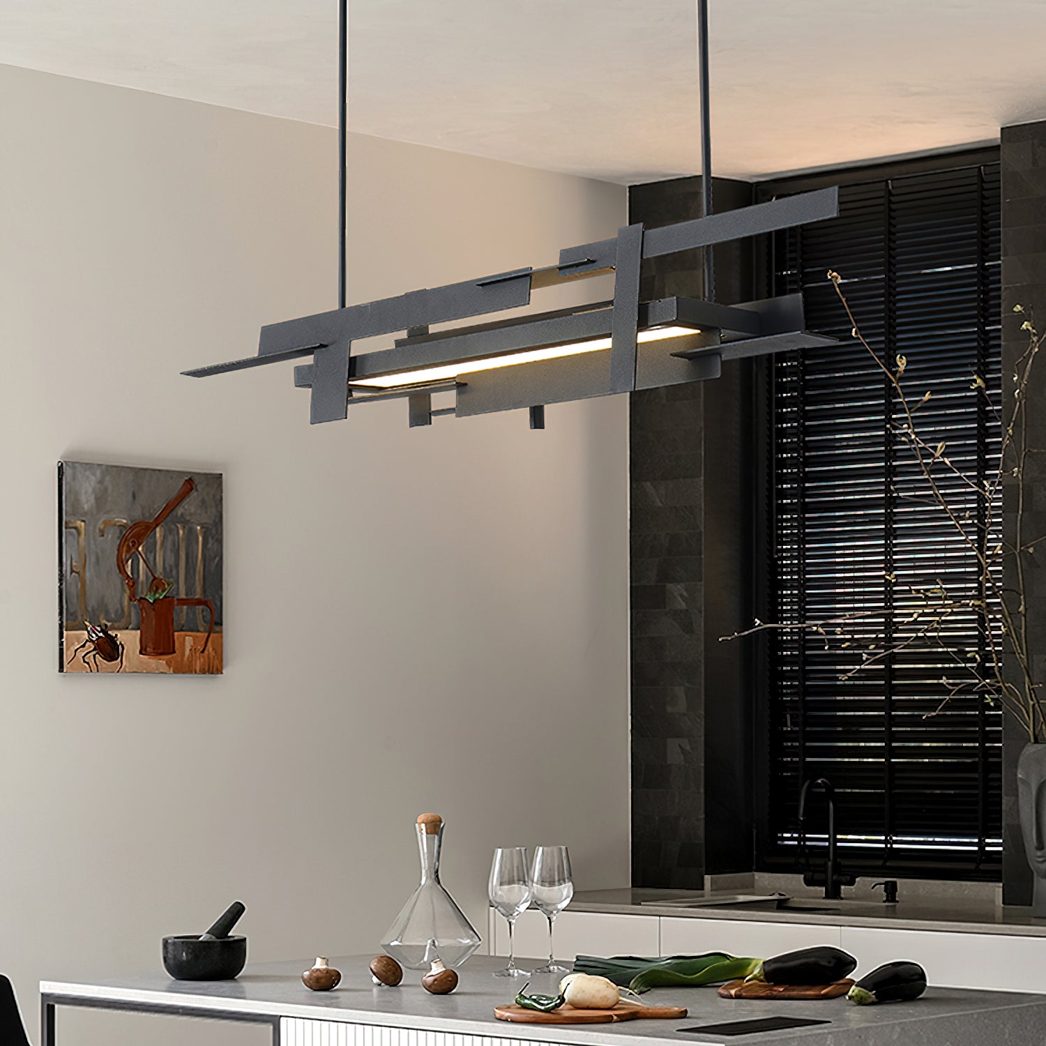 Eithne Modern Planar Pendant Light - Sleek Minimalist Ceiling Lighting Fixture for Dining Room, Kitchen Island & Bedroom Decor