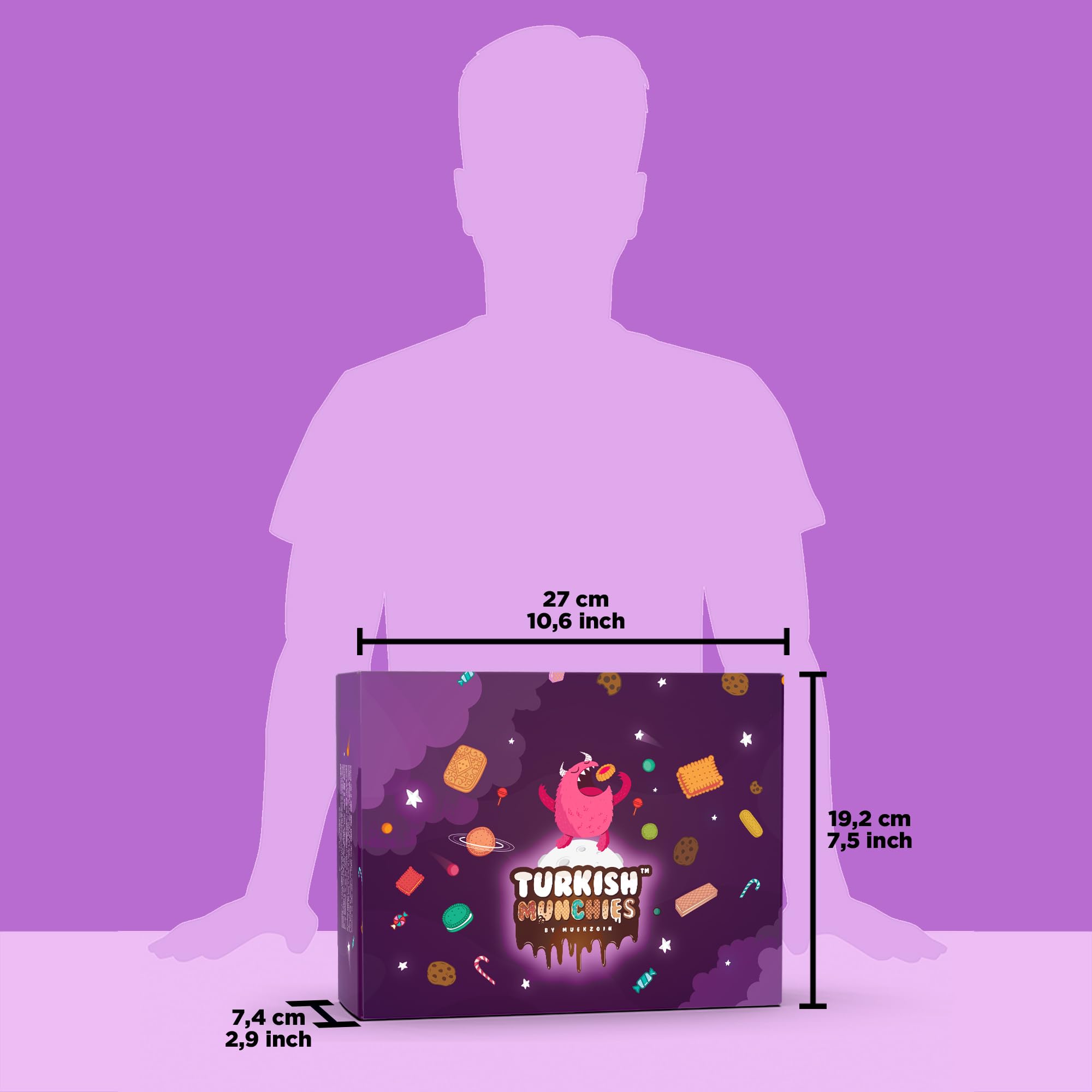 Maxi International Snack Box - Premium Exotic Snacks from Around the World | 21 Full-Size Treats Including Turkish Delights & Global Candies | Unique Gift Box for Parties, Office Treats & Cultural Food Exploration