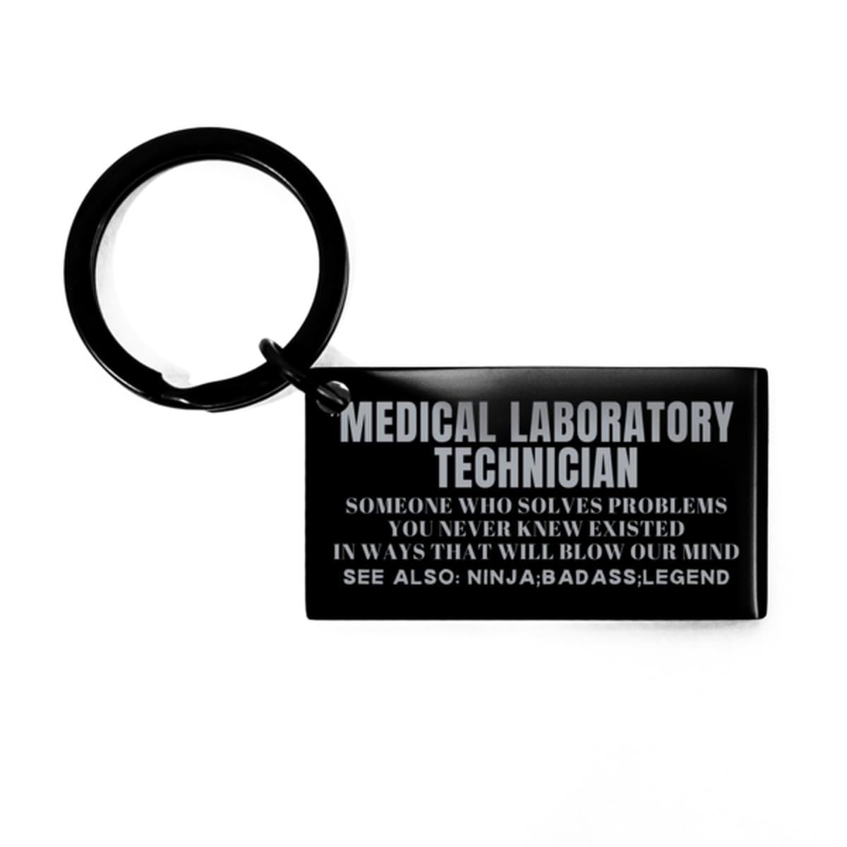 Funny Medical Laboratory Technician Keychain Gift for Coworkers - Problem Solver Appreciation Present | Perfect for Lab Techs, Graduation Gifts & Workplace Recognition