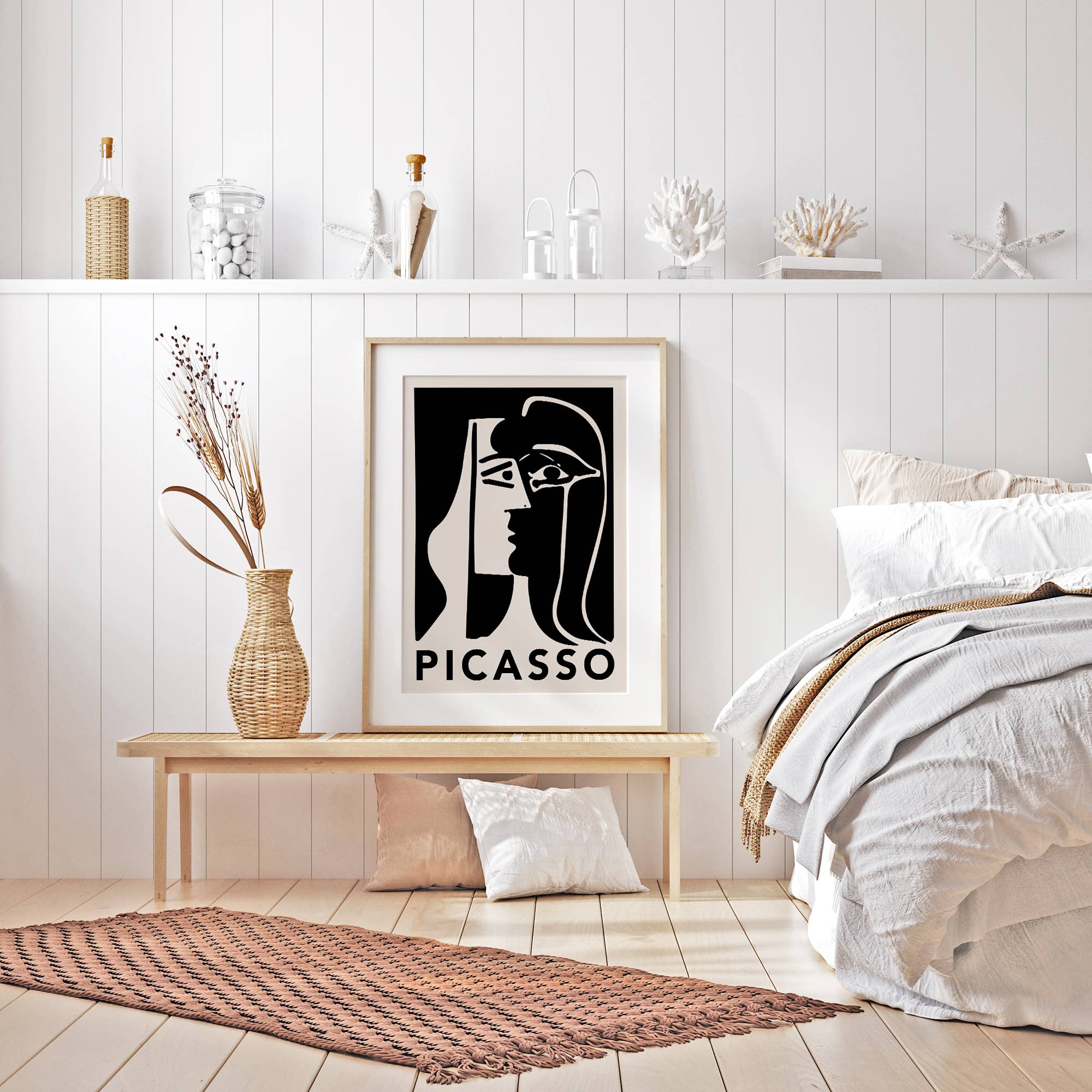 Pablo Picasso The Kiss 1979 Art Print - Famous Romantic Painting for Home Decor, Office & Gift Giving