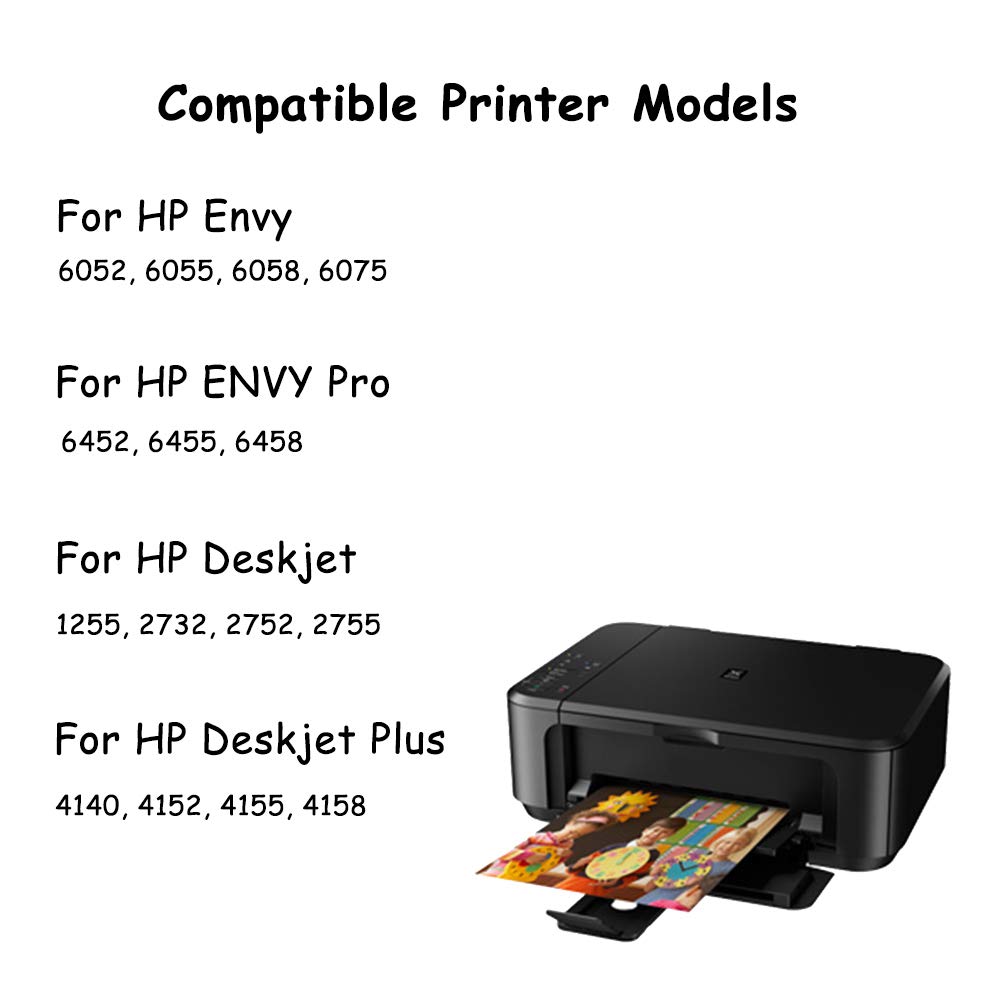 High-Quality HP 67XL Black Ink Cartridge Replacement - Compatible with HP Envy 6052, 6075, Pro 6452, 6458, DeskJet 1255, 2755, Plus 4140, 4158 Printers - 2-Pack Combo - Perfect for Home Office Printing & School Projects