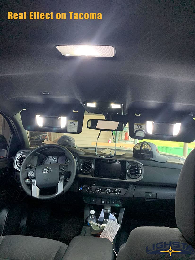 11-Piece Super Bright White LED Interior Light Kit for Toyota Tacoma 2016-2022 - Includes License Plate Lights, Backup Reverse Lights & Installation Tool | Upgrade Your Truck's Interior Lighting for Night Driving & Off-Road Adventures