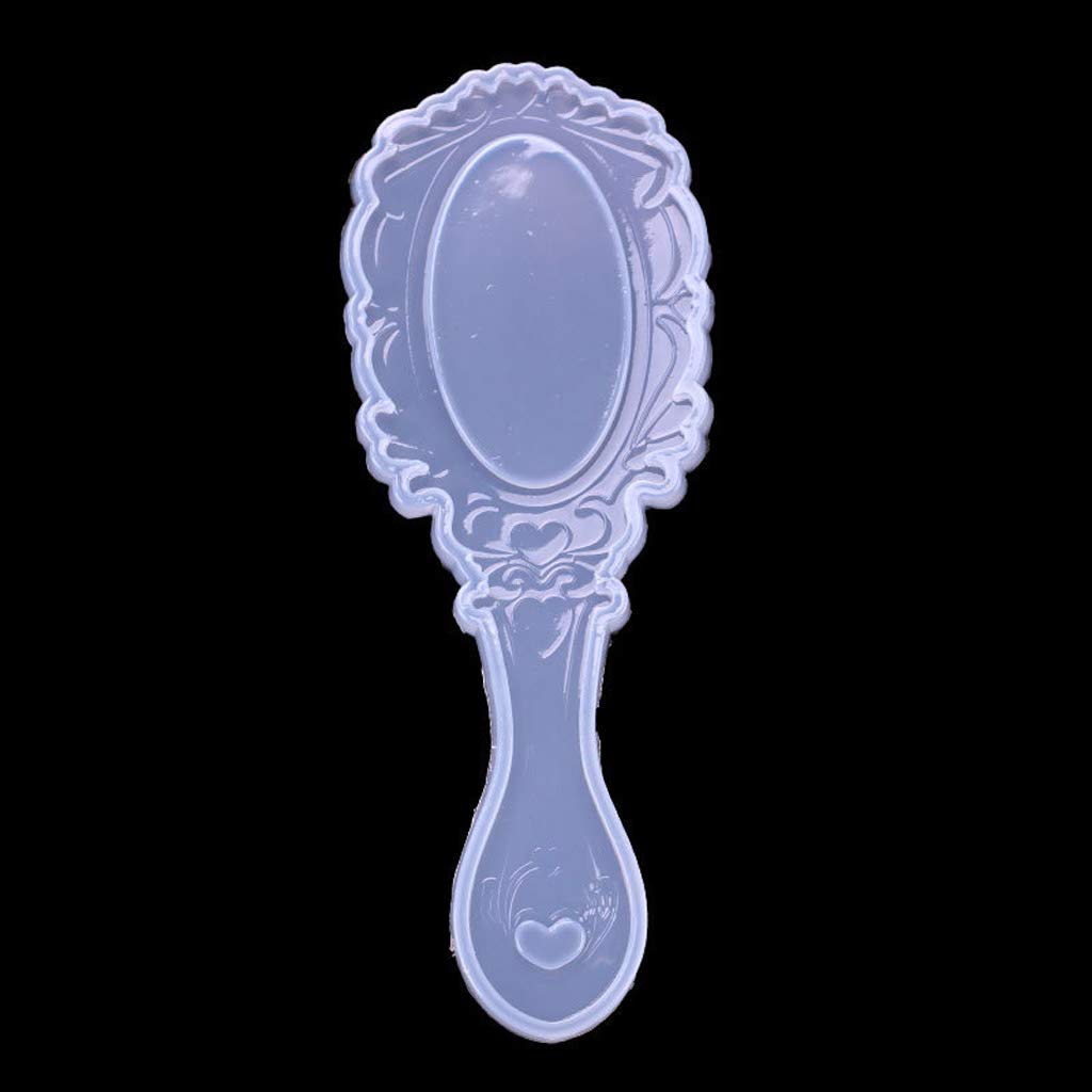 4 Styles DIY Resin Molds Kit for Mirror Hair Combs - Silicone Craft Molds for Jewelry Making, Home Decor, Wedding Accessories & Gift Projects
