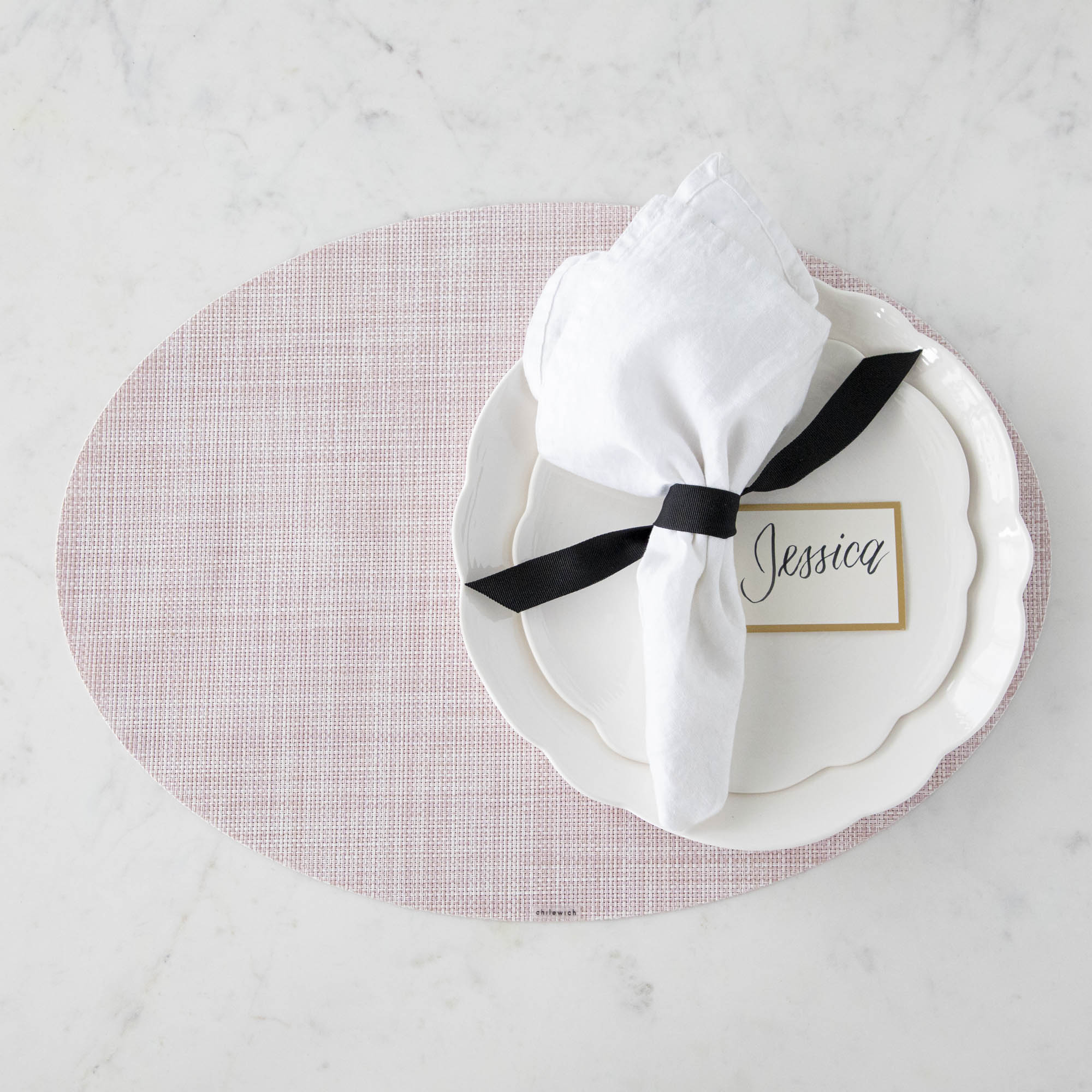 Blush Mini Basketweave Mats - Non-Slip Coasters for Drinks & Decor | Perfect for Coffee Tables, Kitchen Countertops & Home Decor