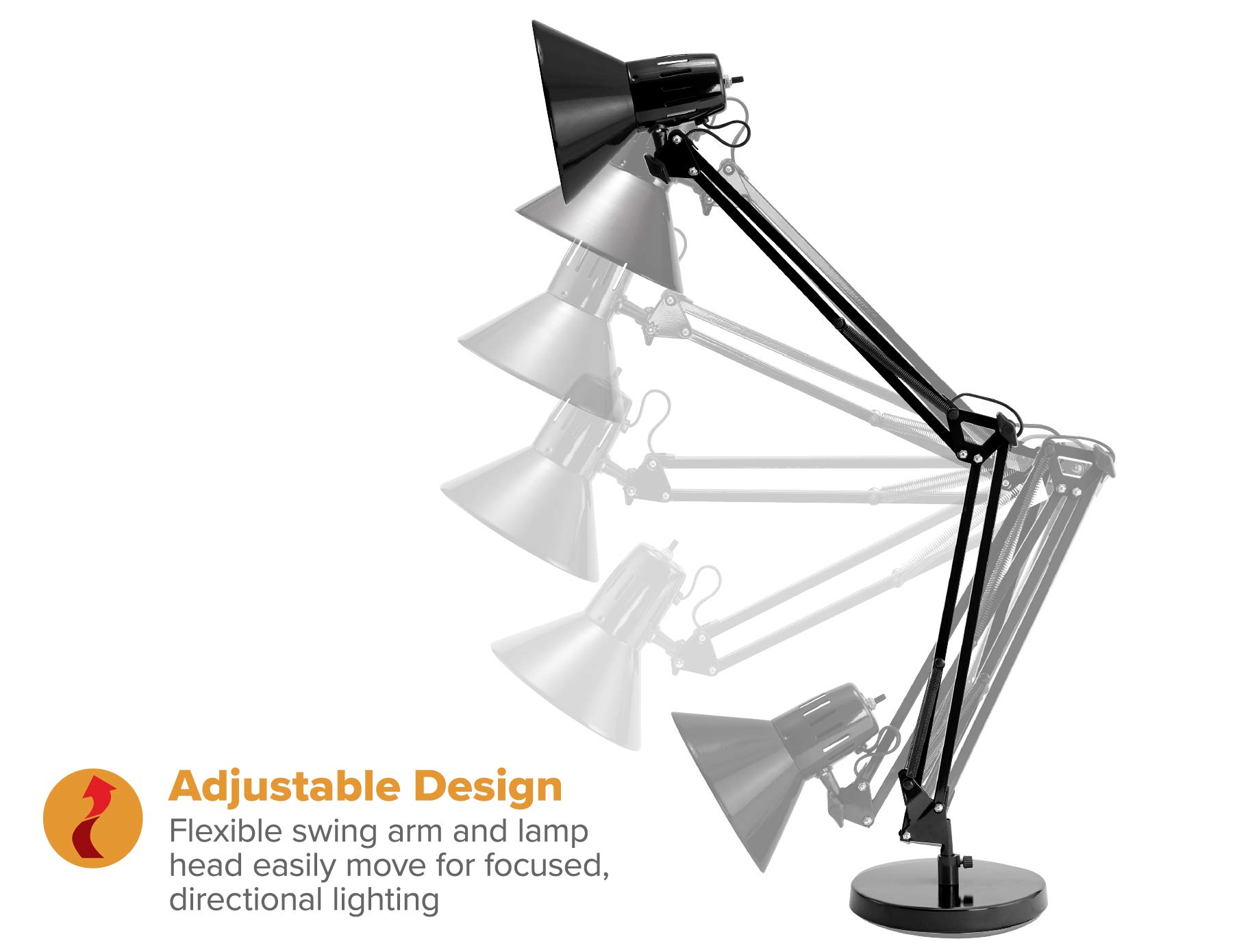 Bostitch VLF100D Swing Arm Desk Lamp - 36