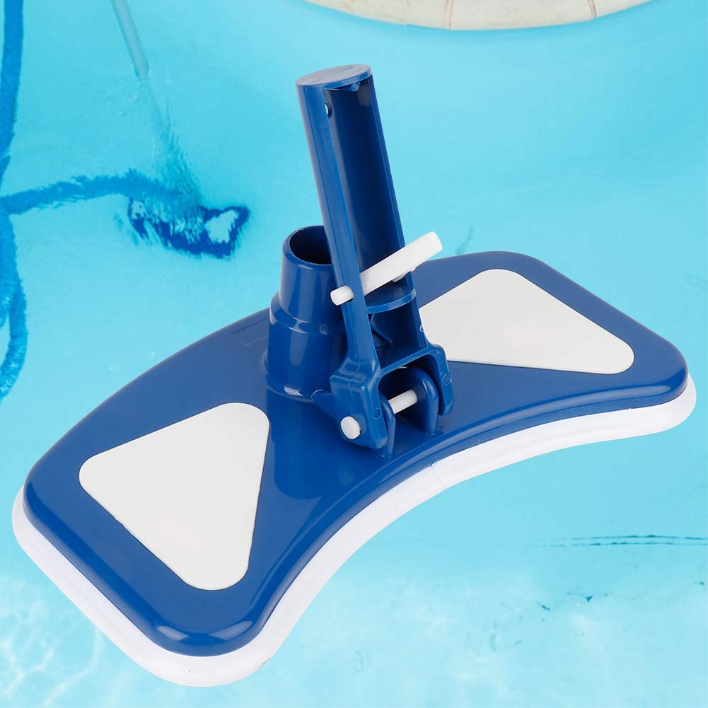 Yosoo 12 Inch Pool Vacuum Head - Heavy Duty Swimming Pool Cleaner with Curved Blue & White Suction Brush for In-Ground & Above Ground Pools - Perfect for Leaves, Dirt & Debris Removal