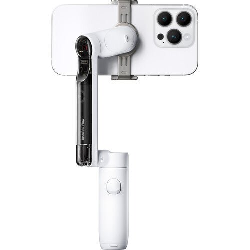Insta360 Flow Smartphone Gimbal Stabilizer - 3-Axis Stabilization for iPhone & Android - Vlogging, Live Streaming & Content Creator Kit (White) - Perfect for Travel, YouTube & Social Media Videos