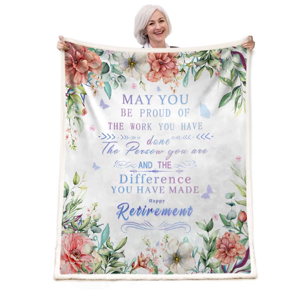 Belperan Retirement Gifts for Women 2023 - Soft & Cozy Throw Blanket - Best Retirement Present for Teachers, Nurses, Mom, Grandma & Friends - Perfect Farewell Gift for Coworkers & Boss - Ideal for Relaxing at Home, Reading Nook or Office Decor