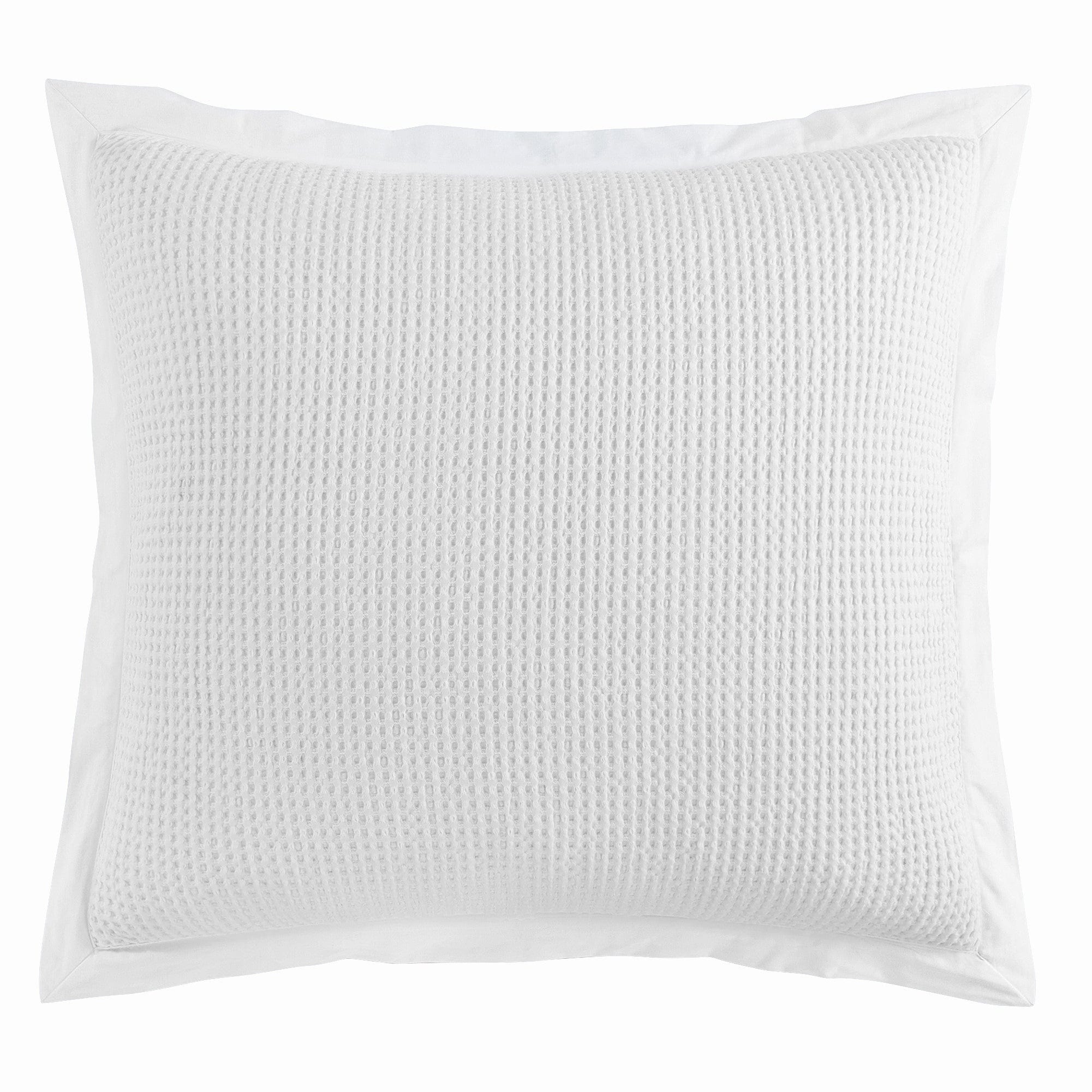 Stonewashed Cotton Waffle Weave Euro Sham Pillow Cover - Soft & Breathable Bedding for All Seasons - Perfect for Home Decor, Guest Rooms & Cozy Bedroom Makeovers