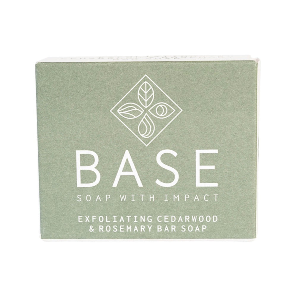 Exfoliating Cedarwood & Rosemary Soap Bar - 120g Natural Base Soap for Deep Cleansing & Skin Renewal | Perfect for Men & Women, Gifts, Travel & Eco-Friendly Bathroom Use