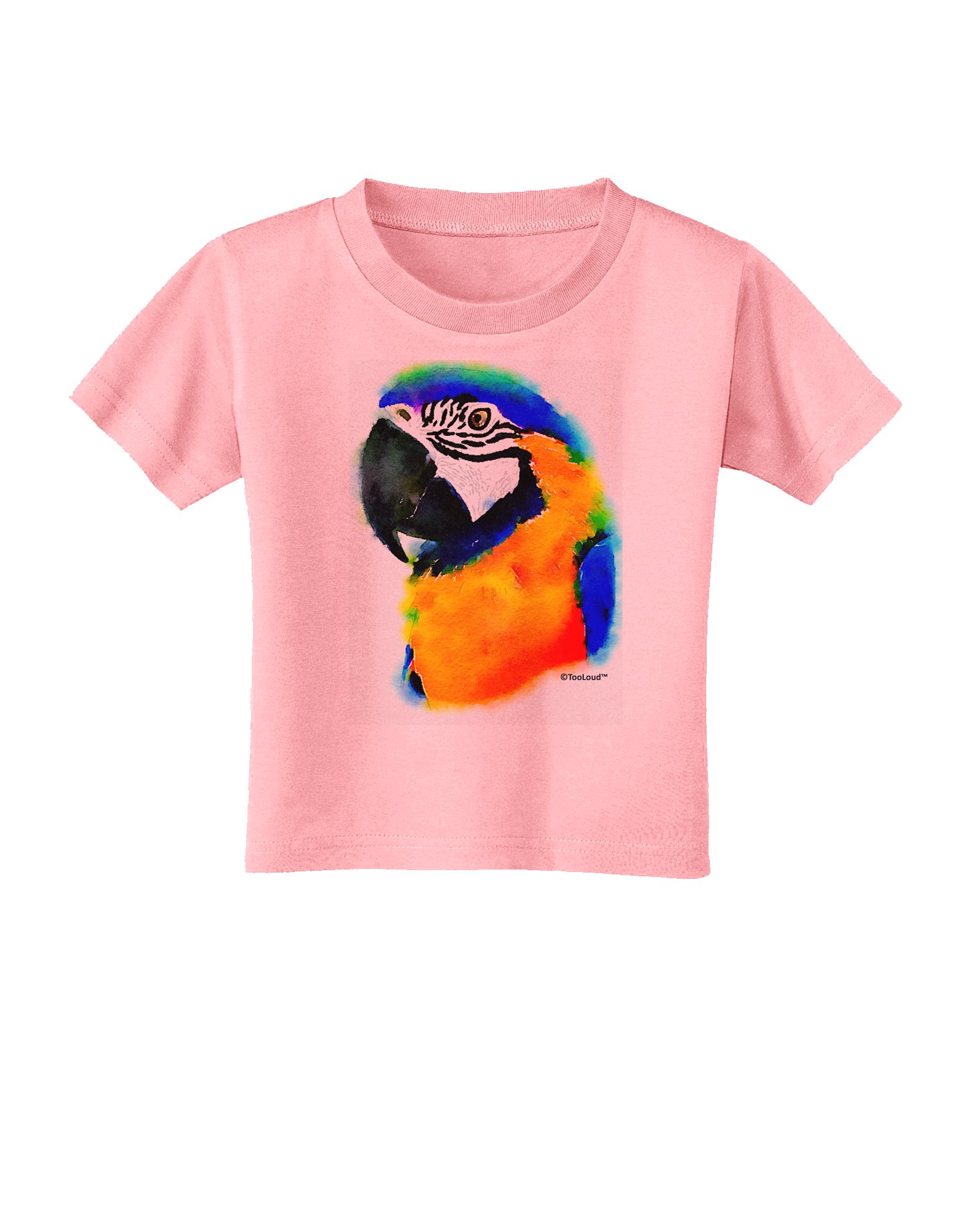 Vibrant Parrot Watercolor Toddler T-Shirt - Soft Cotton Kids Tee for Playdates, Daycare & Family Outings
