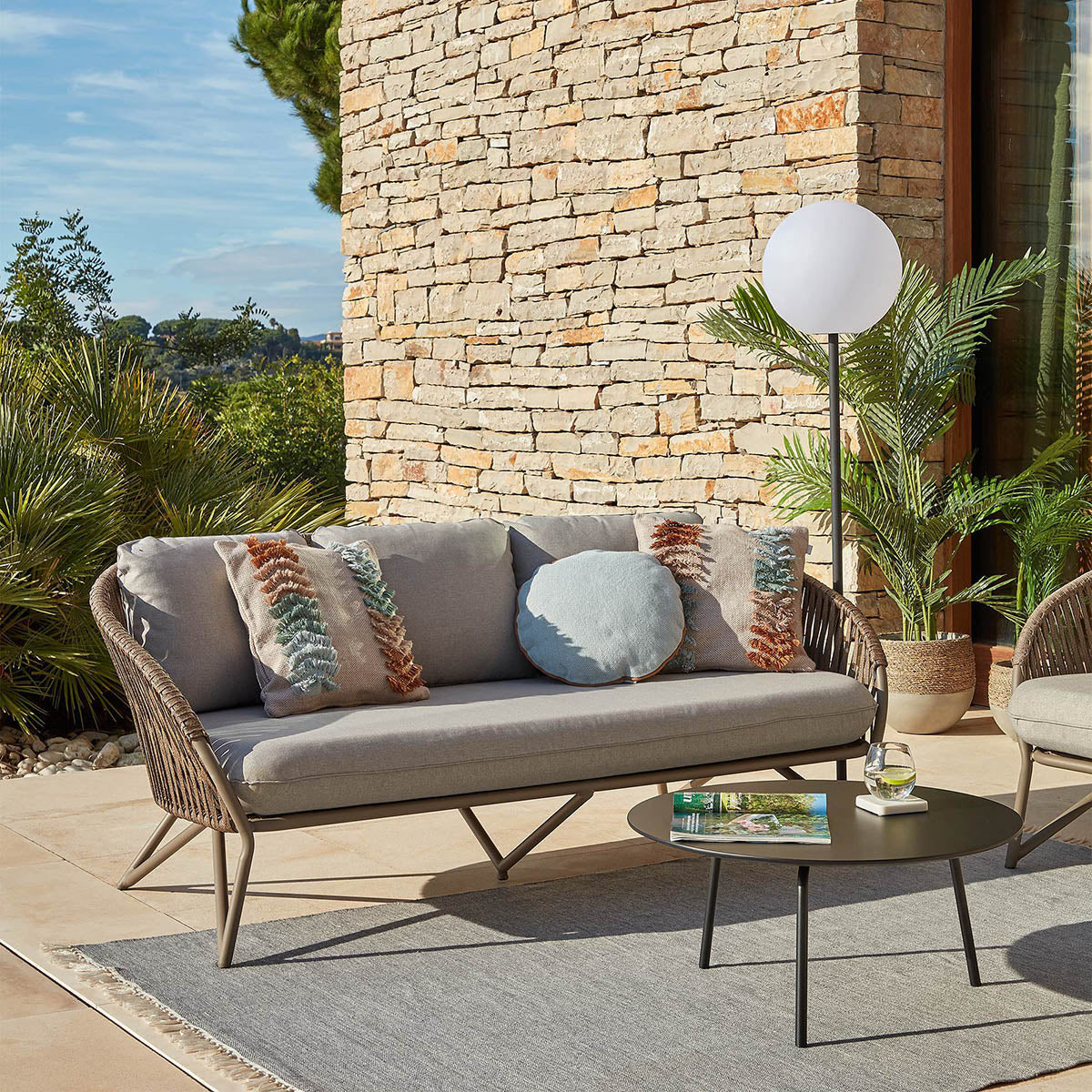 Branzie 3-Seater Outdoor Patio Sofa Set - Waterproof Wicker Furniture for Garden, Backyard, Poolside & Balcony - Comfortable All-Weather Lounge Seating