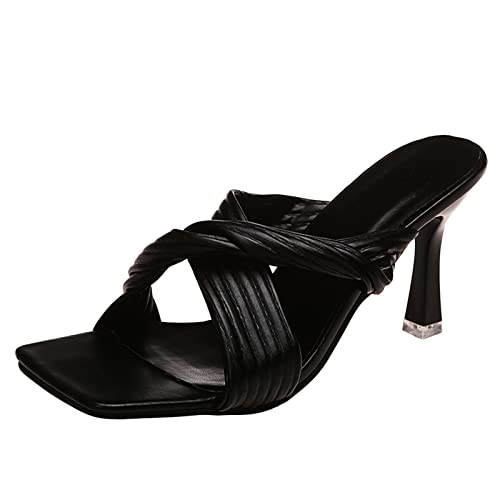 Sexy Women's Knee High Boots with Low Heel - Comfortable Fish Mouth Sandals & Slippers (Size FR43) - Perfect for Night Out, Parties, and Fashion Events