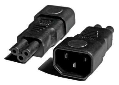 ICECUBE Cloverleaf C5 to Male IEC Power Adapter Converter - Perfect for Laptops, Monitors & Home Office Setup